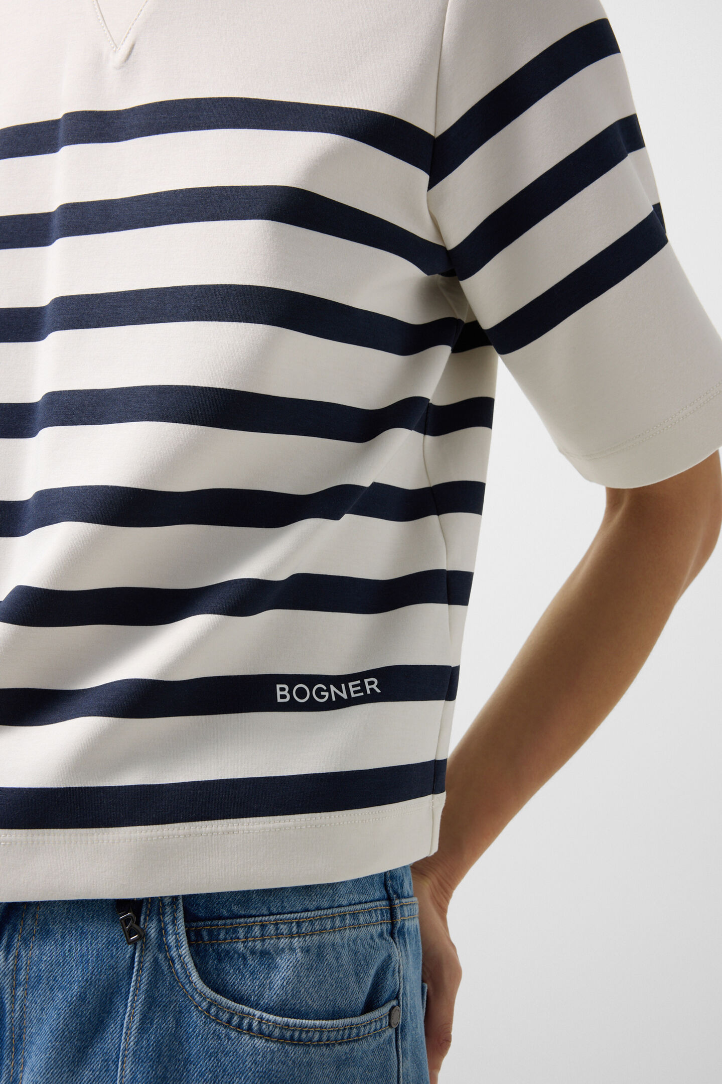 Shirt Stacey Off-white/navy blue