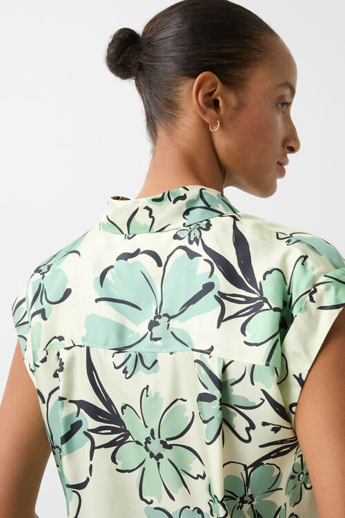 Rosalie silk blouse Green