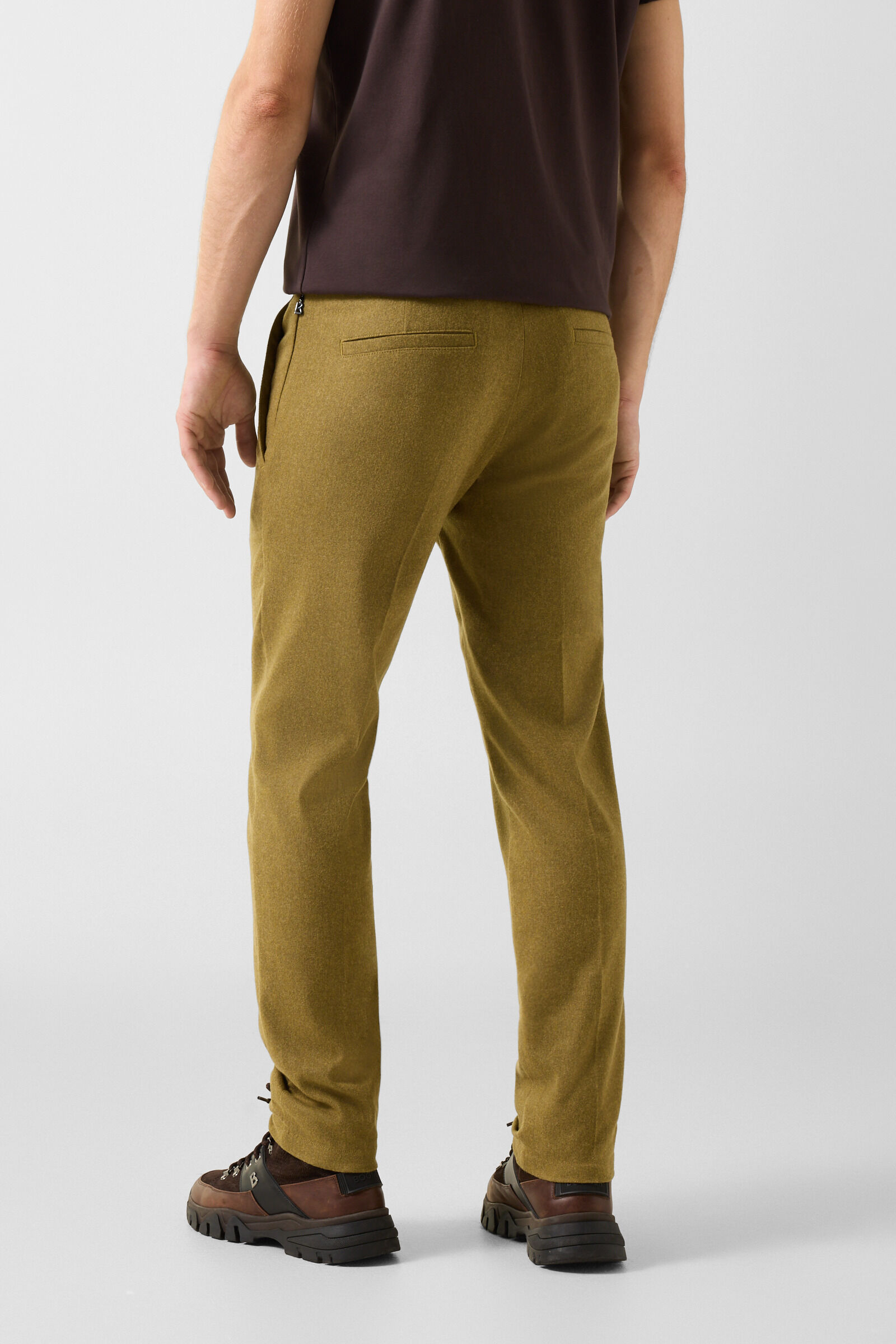 Riley Business wool mix trousers Olive