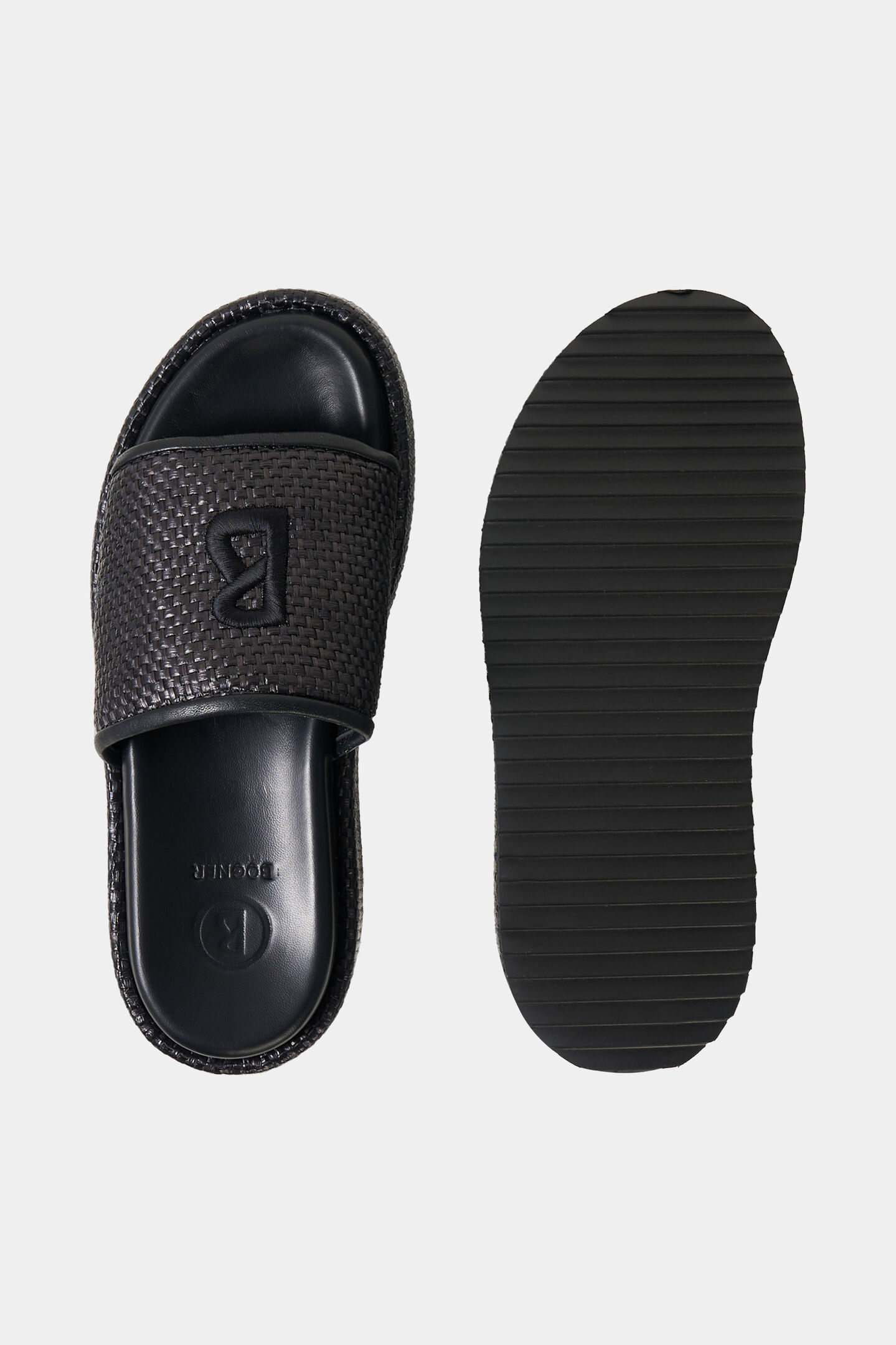 Sorrento platform sandals Black