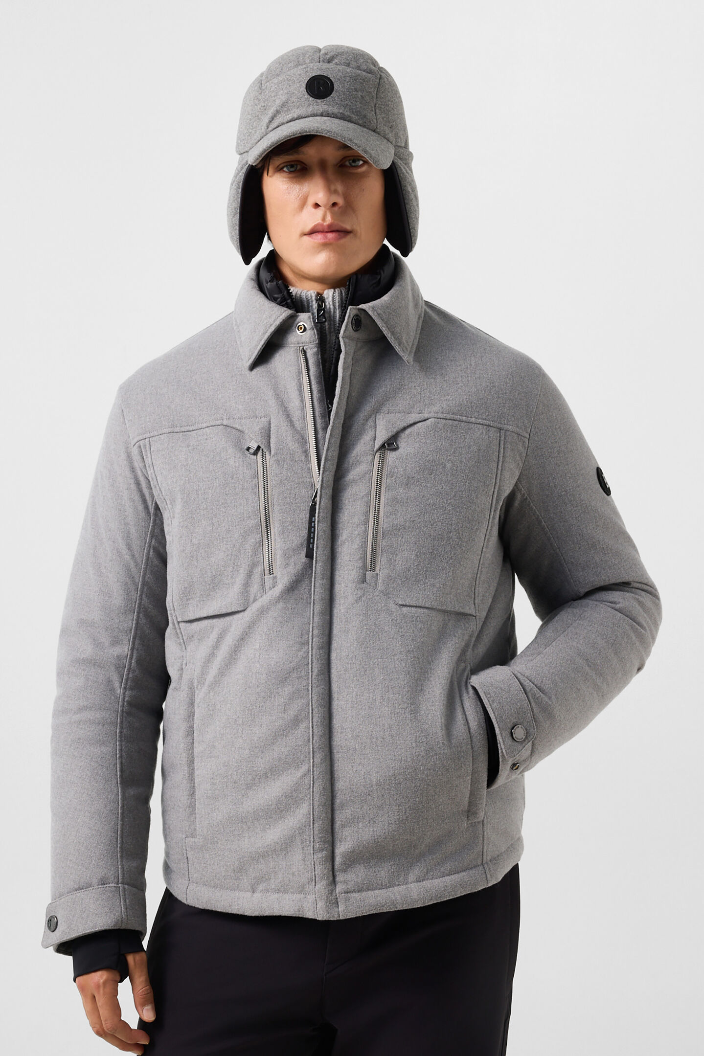 Flave Flannel Jacket Light Gray