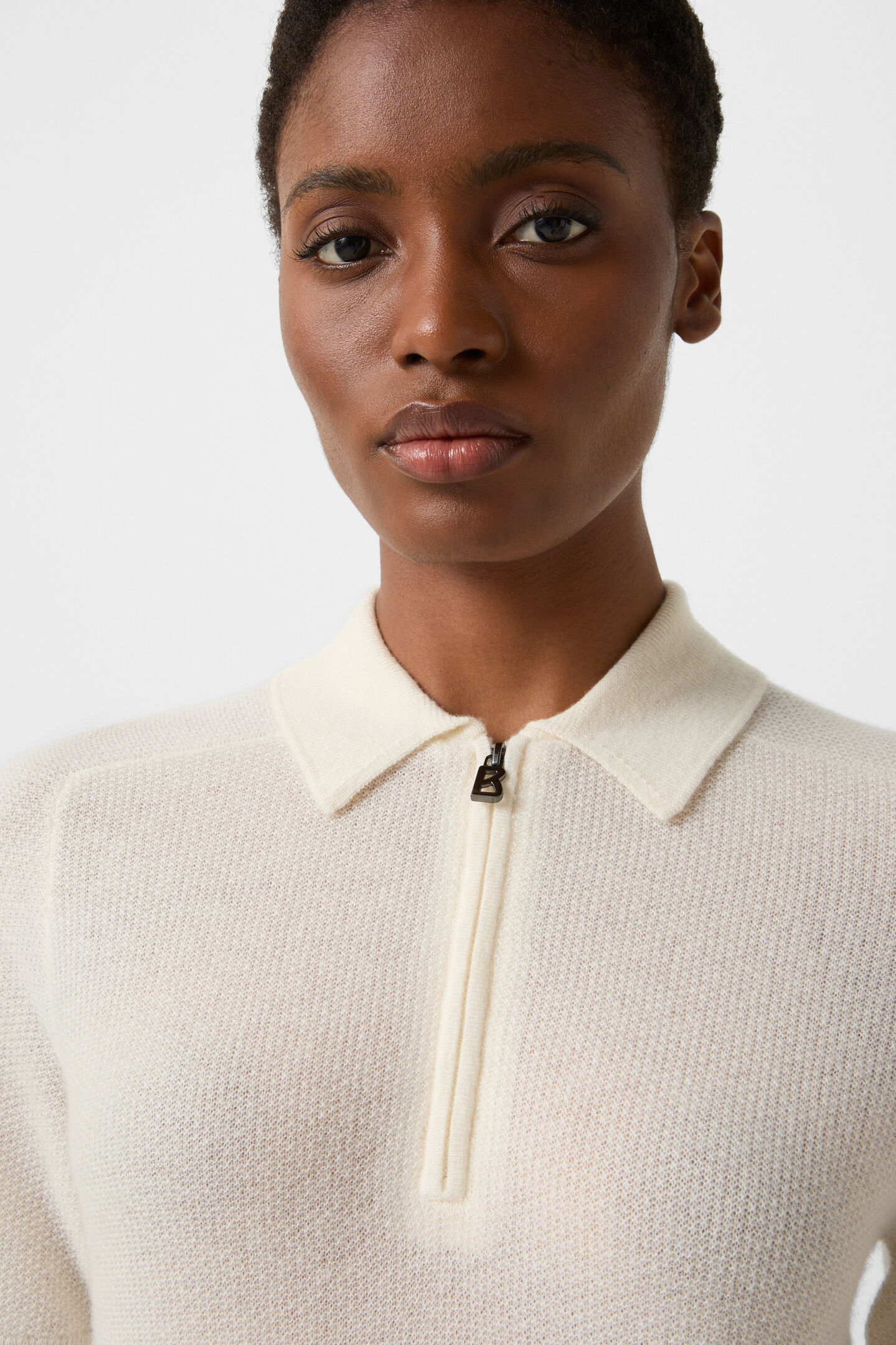 Strick-Polo-Shirt Shari Sand