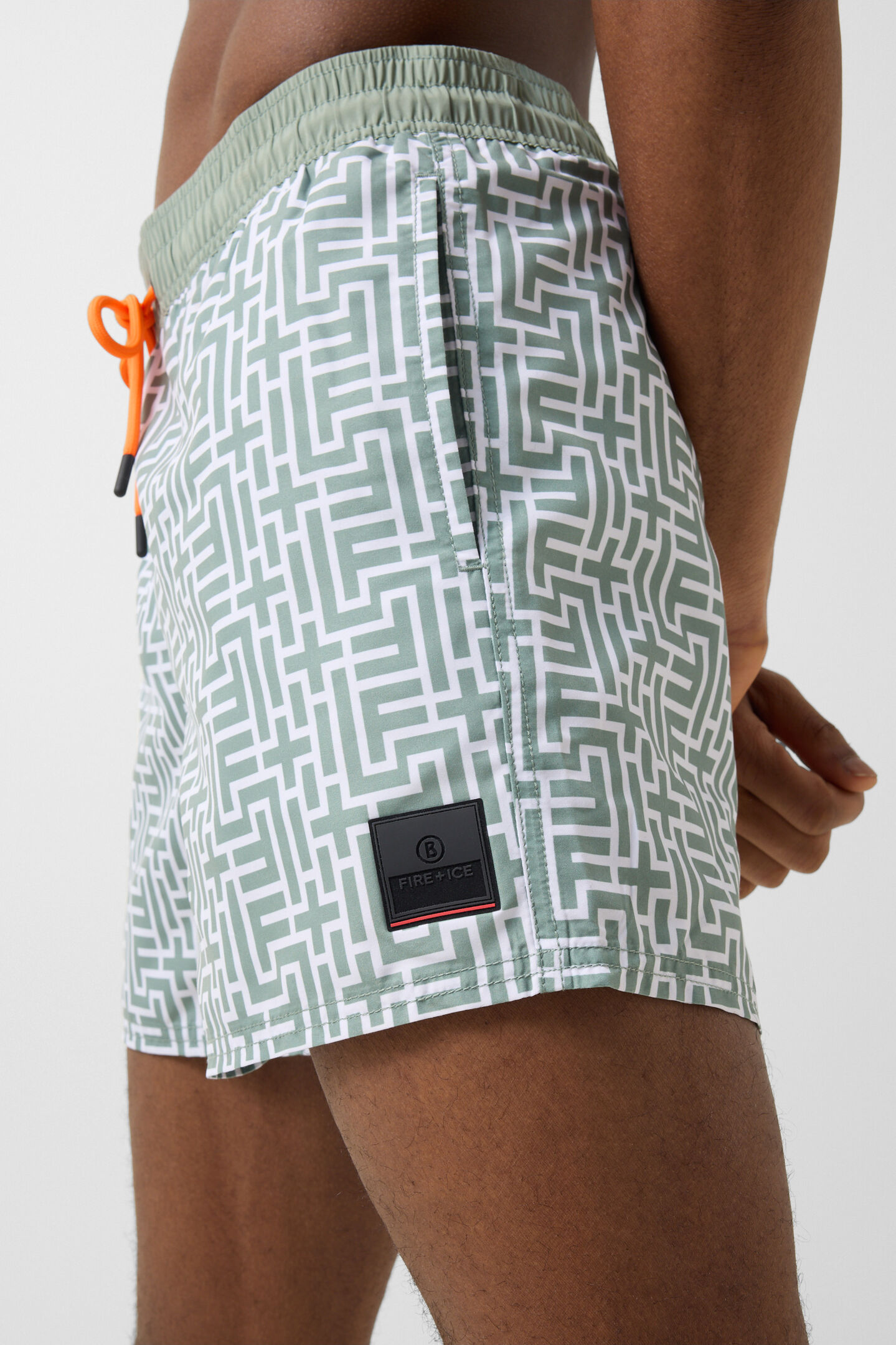 Nelson swim trunks Eucalyptus/Off-White