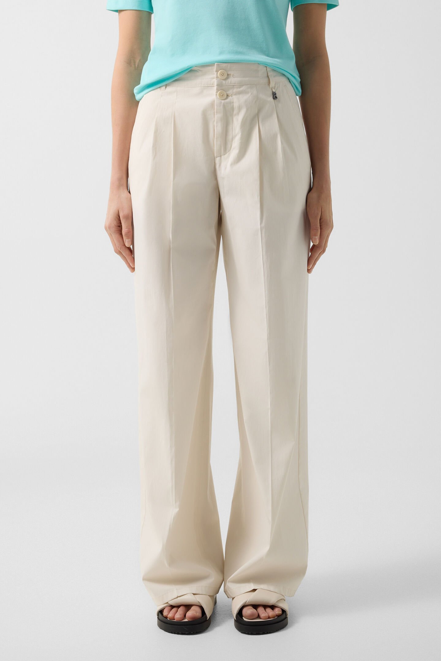 Bundfaltenhose Amy Creme