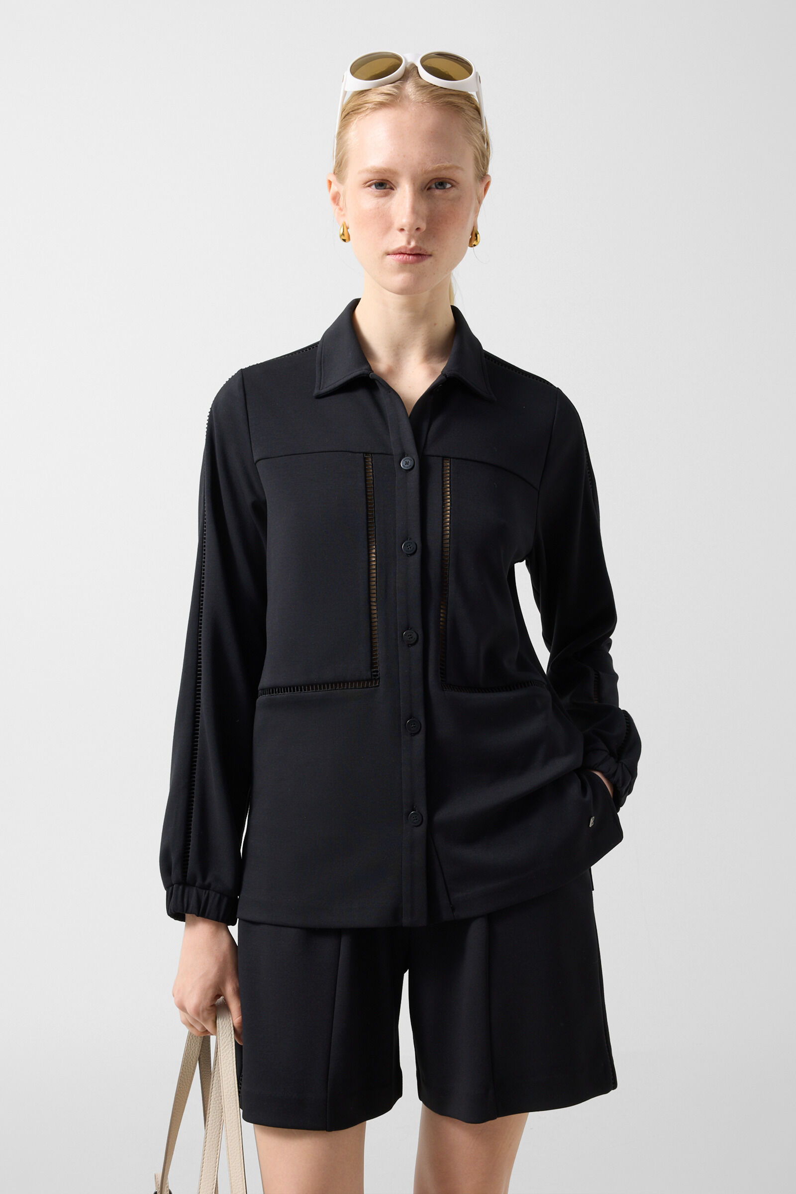 Raquel jersey overshirt Black