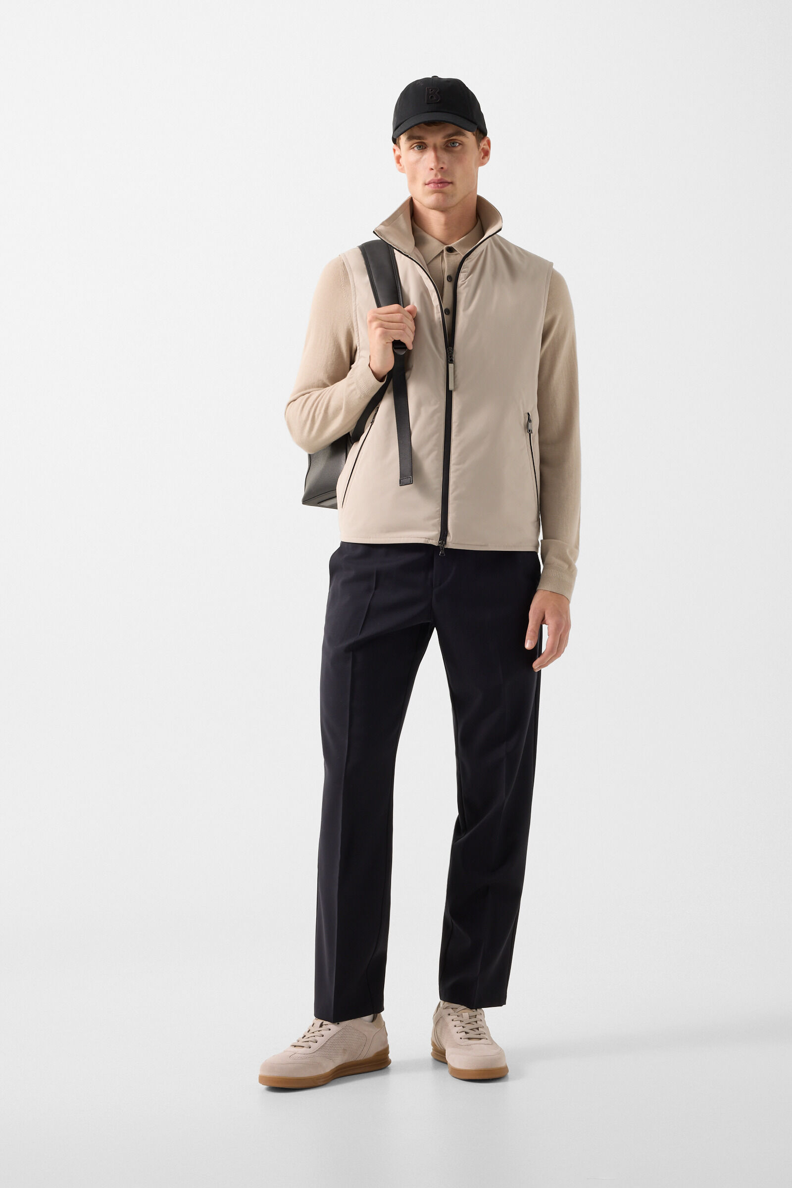 Strick-Polo-Longsleeve Jake Camel