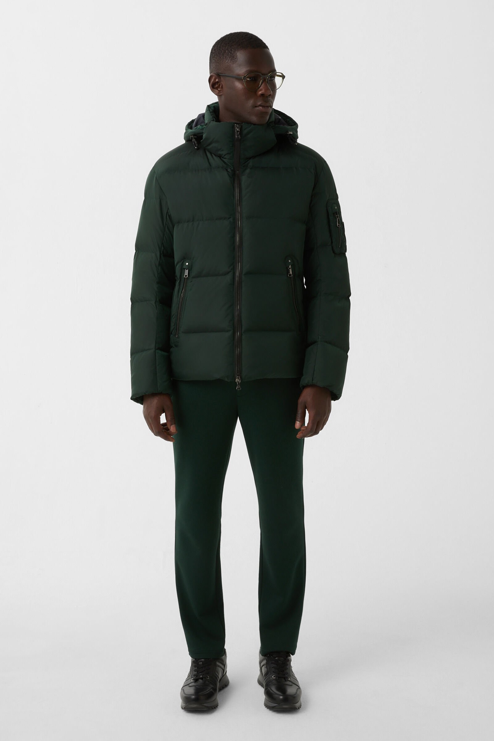 Donsjack Jamy Donkergroen