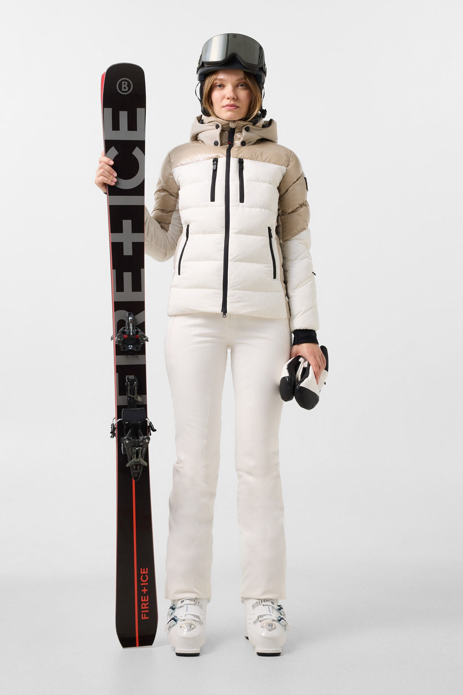 Skijacke Tavie Beige/Off-White