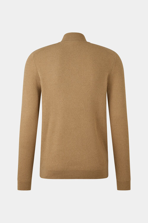 Pure new wool cashmere troyer Derek Camel