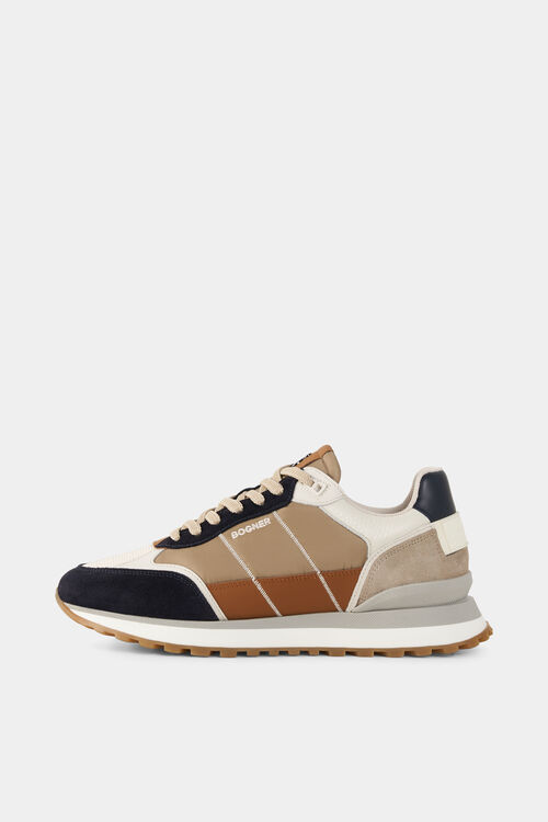 Sneaker Newport Cognac/beige/navy blue