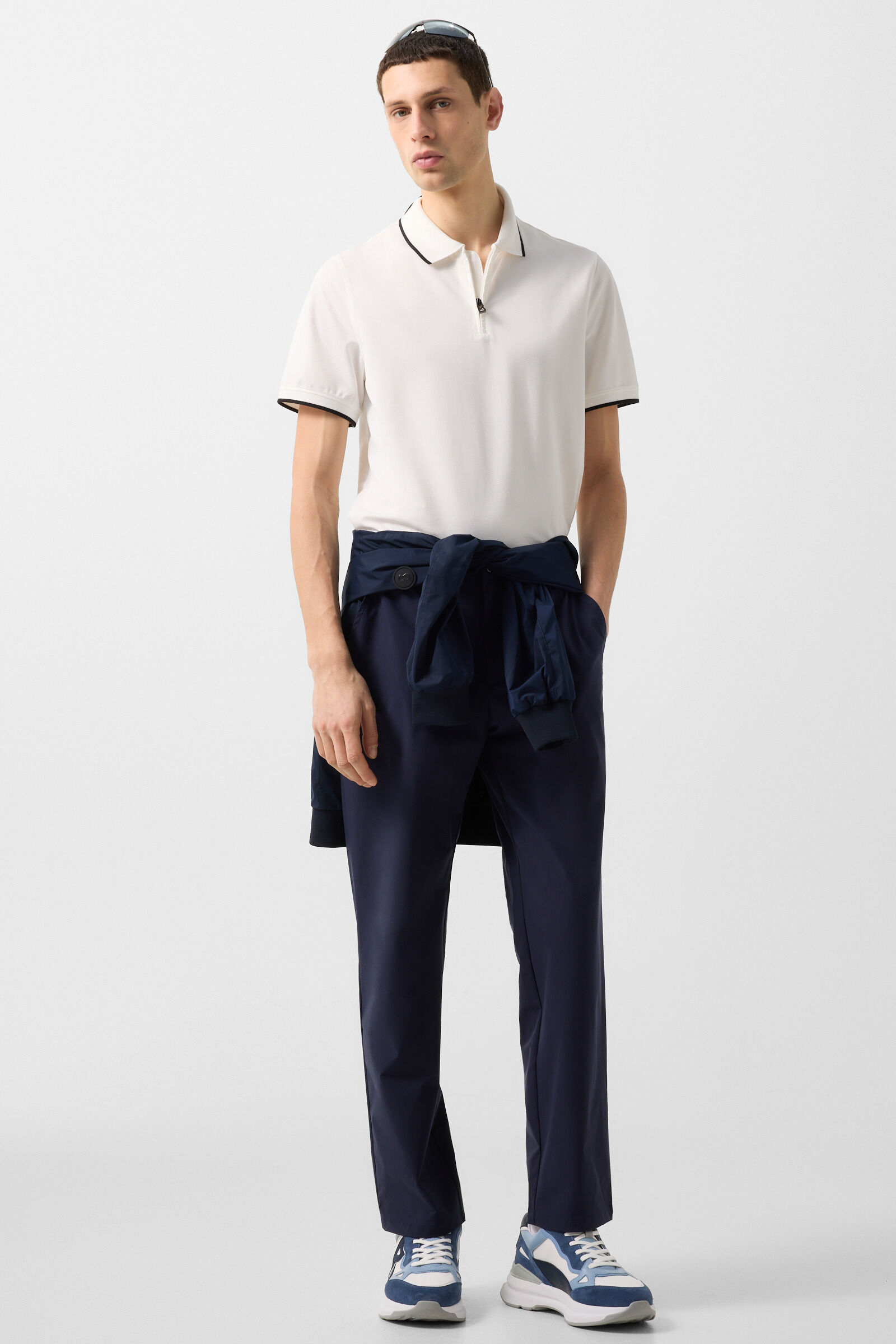 Polo Timo Blanc cass&eacute;