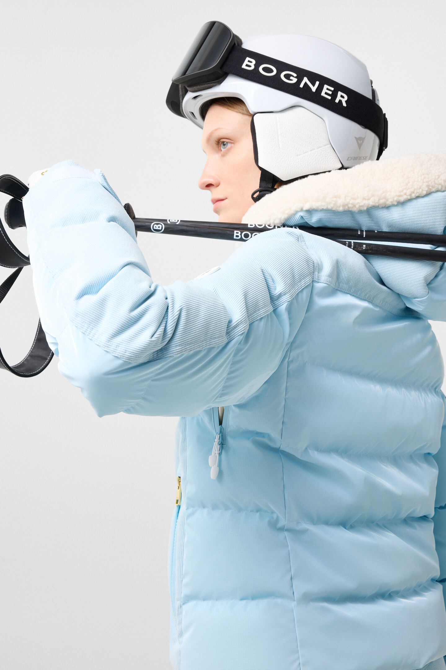 Minu Cord Down Ski Jacket Light blue