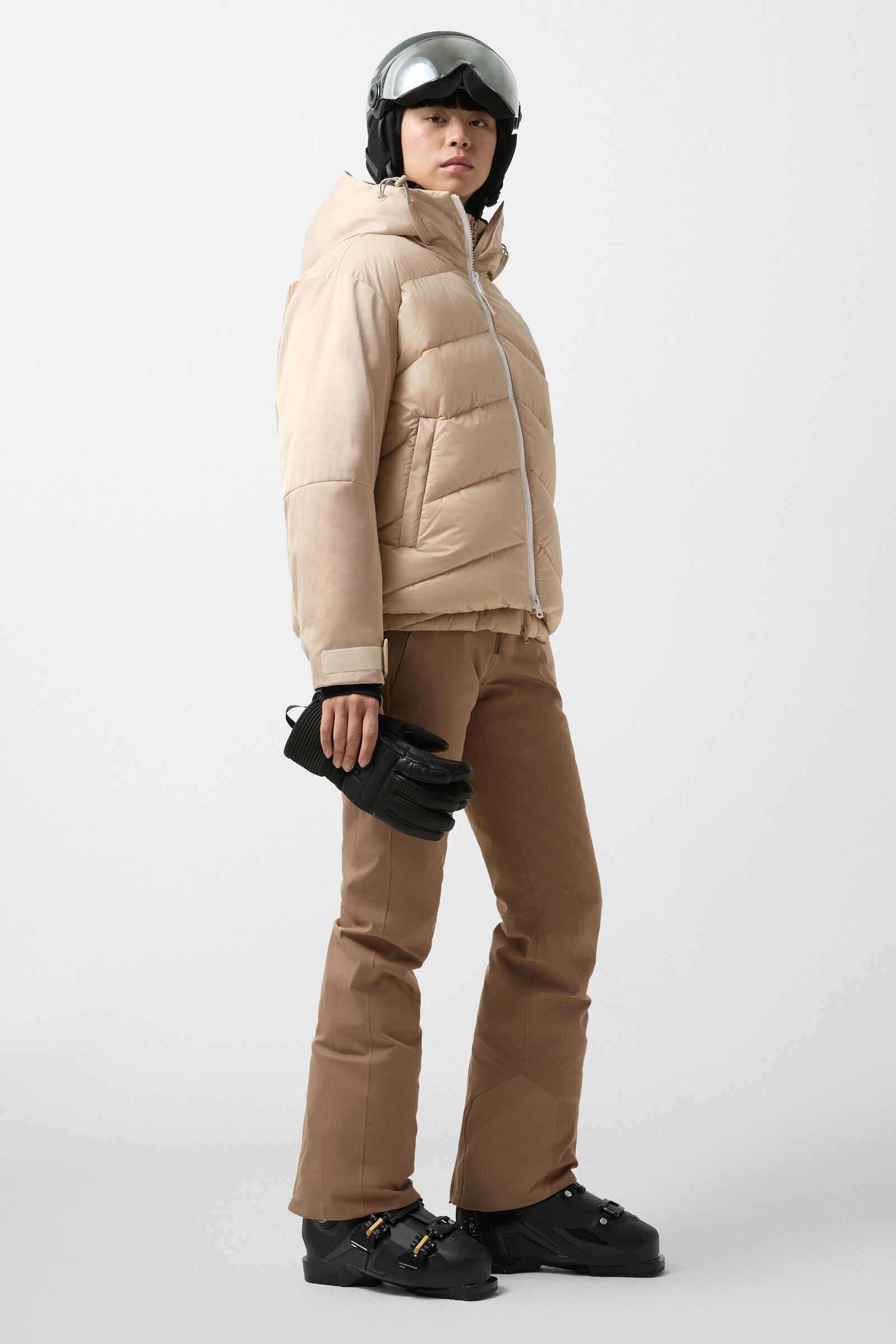 Marian softshell quilted jacket Beige
