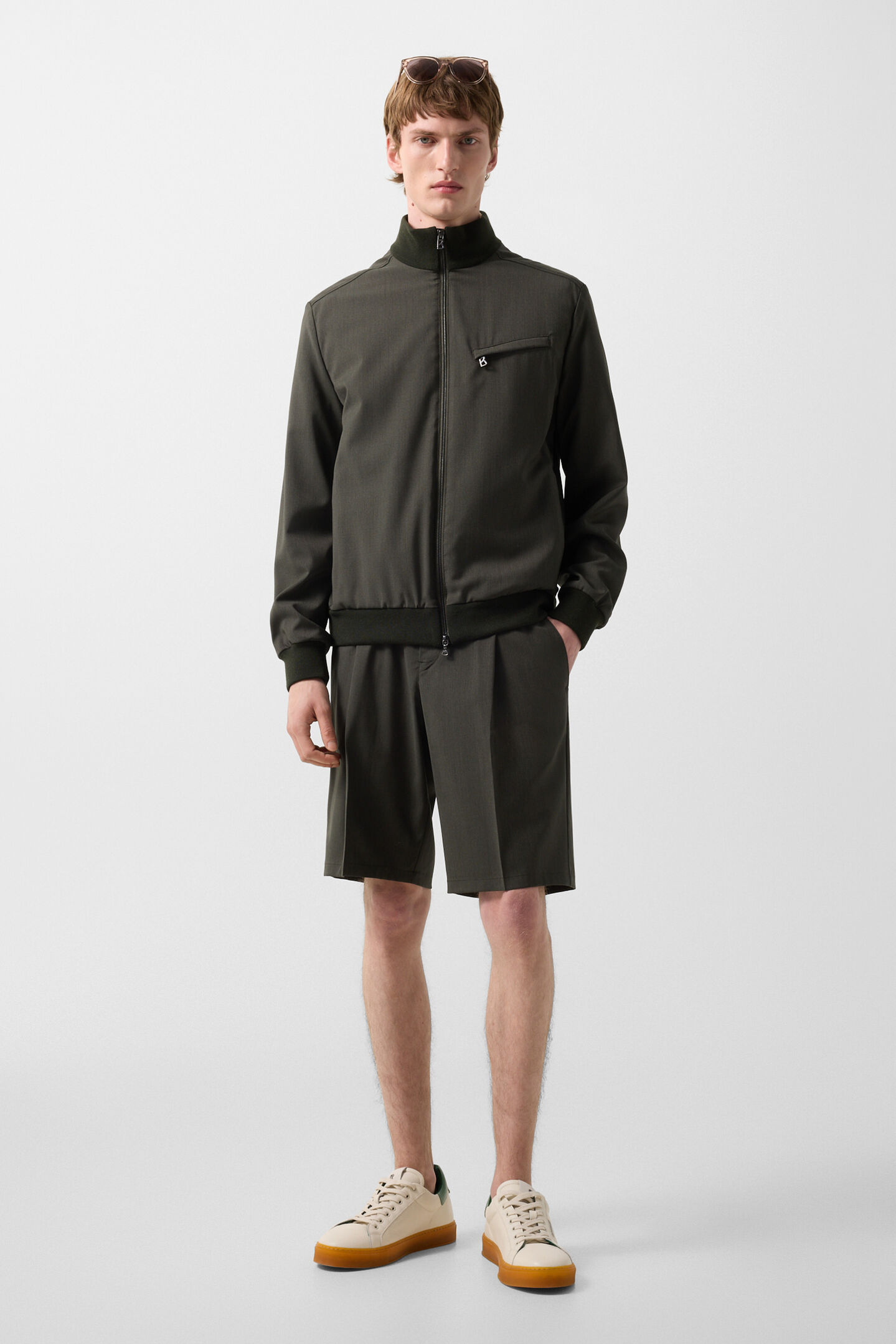 Virgin wool jacket Milan Olive green