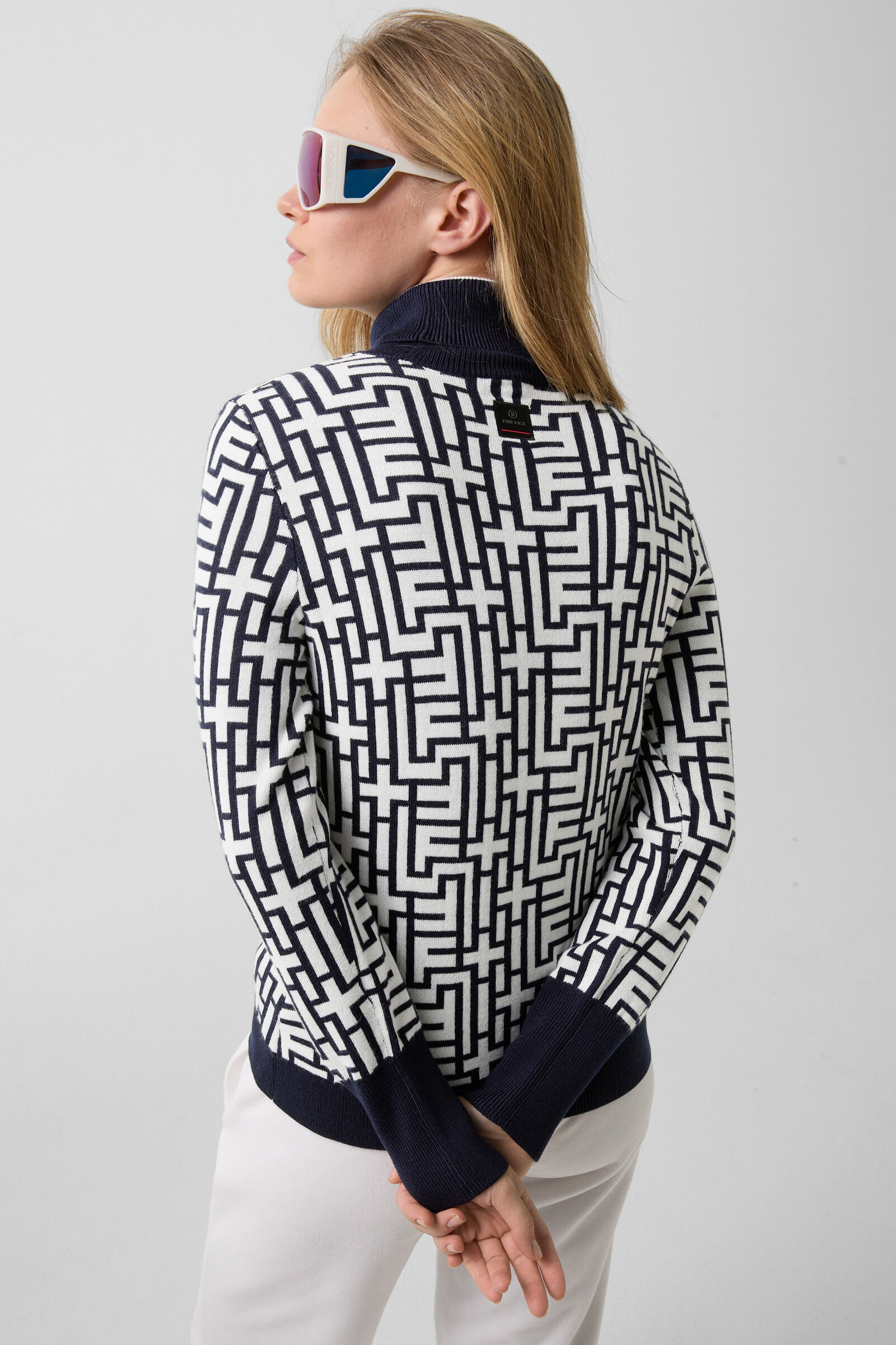 Jacquard jumper Maira Dark blue/white