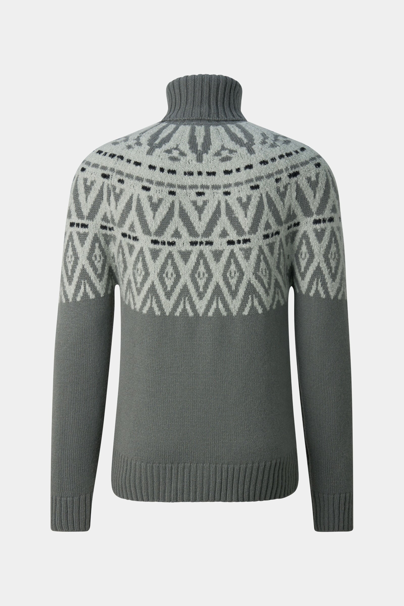 Roxter cashmere jumper and Norwegian-style jumper Olive/Light grey