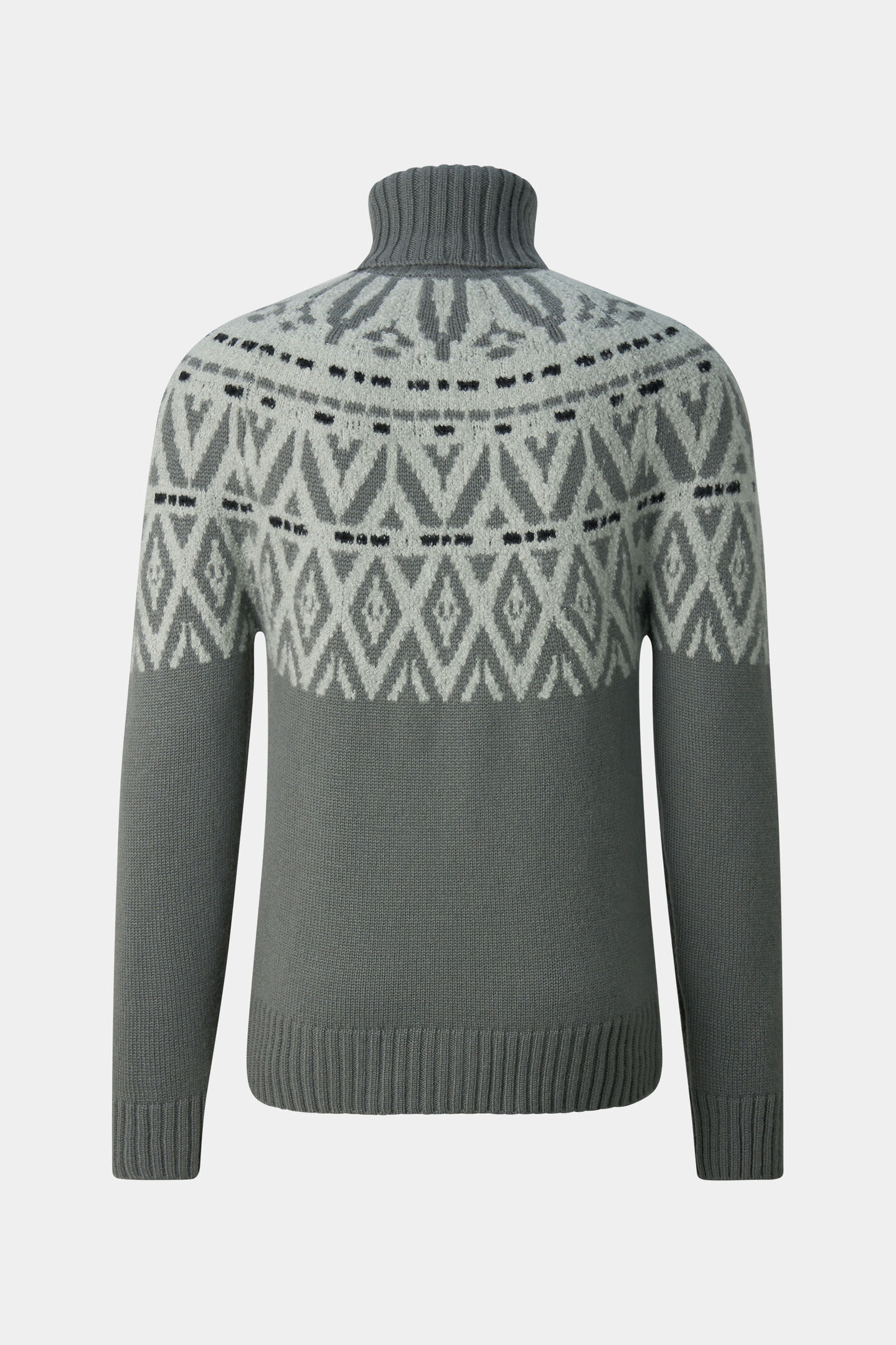 Roxter cashmere jumper and Norwegian-style jumper Olive/Light grey