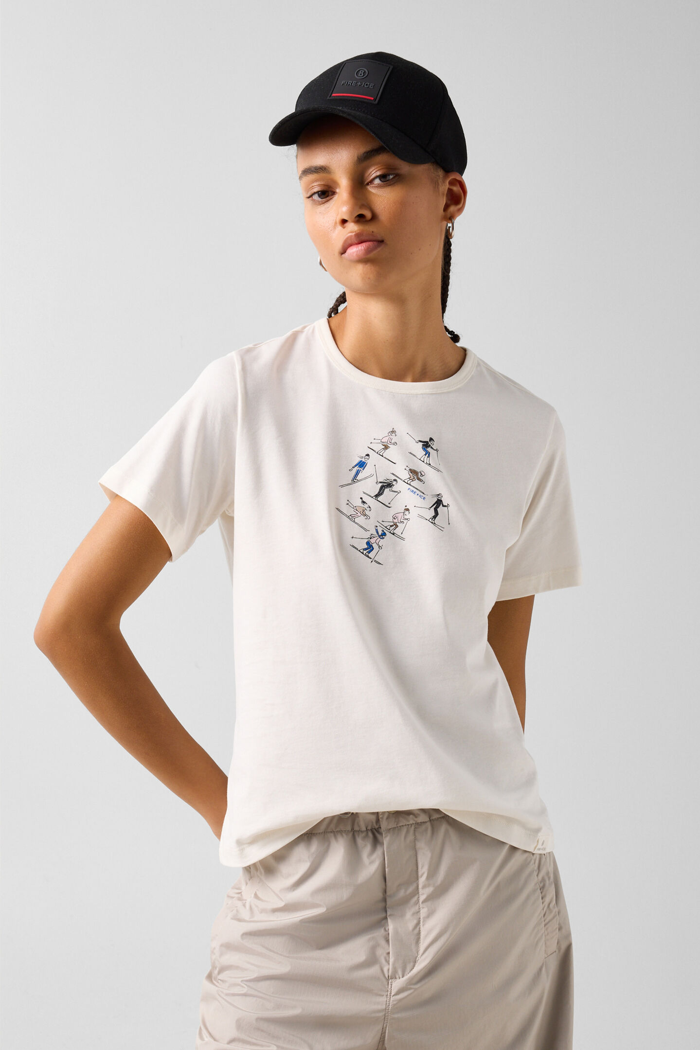 Baumwoll-T-Shirt Zyssa Off-White