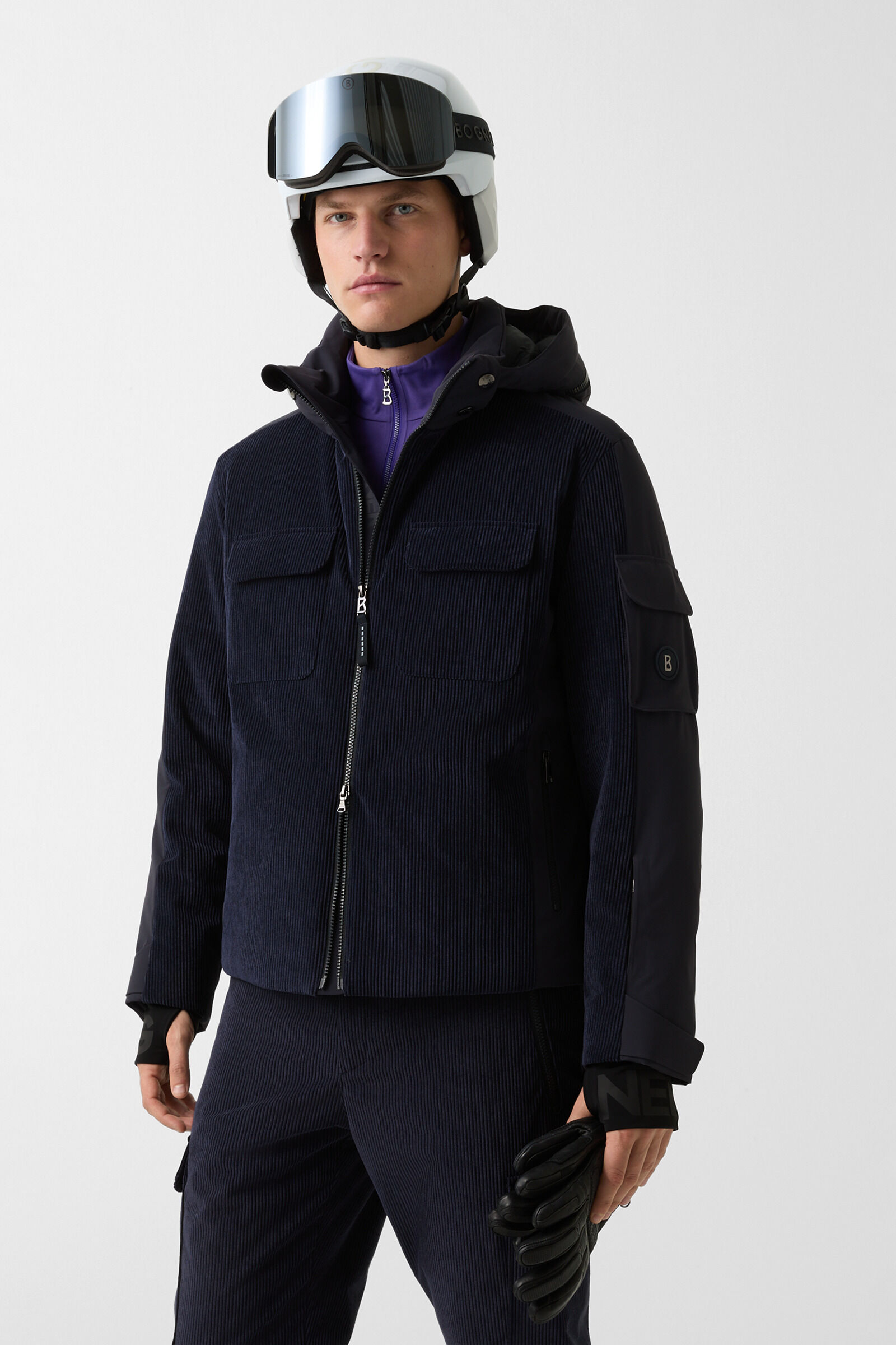 Cobe corduroy ski jacket Navy blue