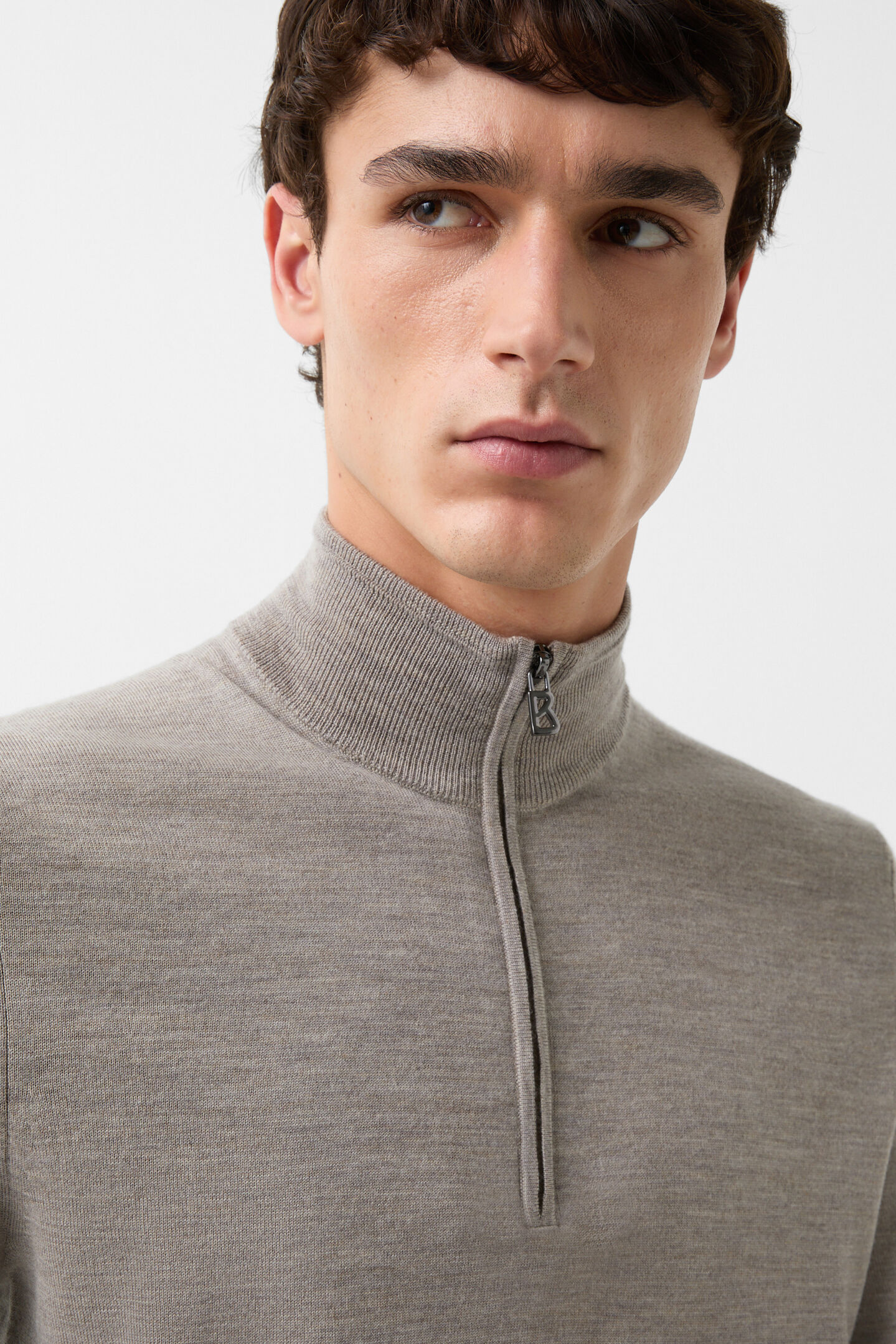 Ouri Half-zip pullover Beige