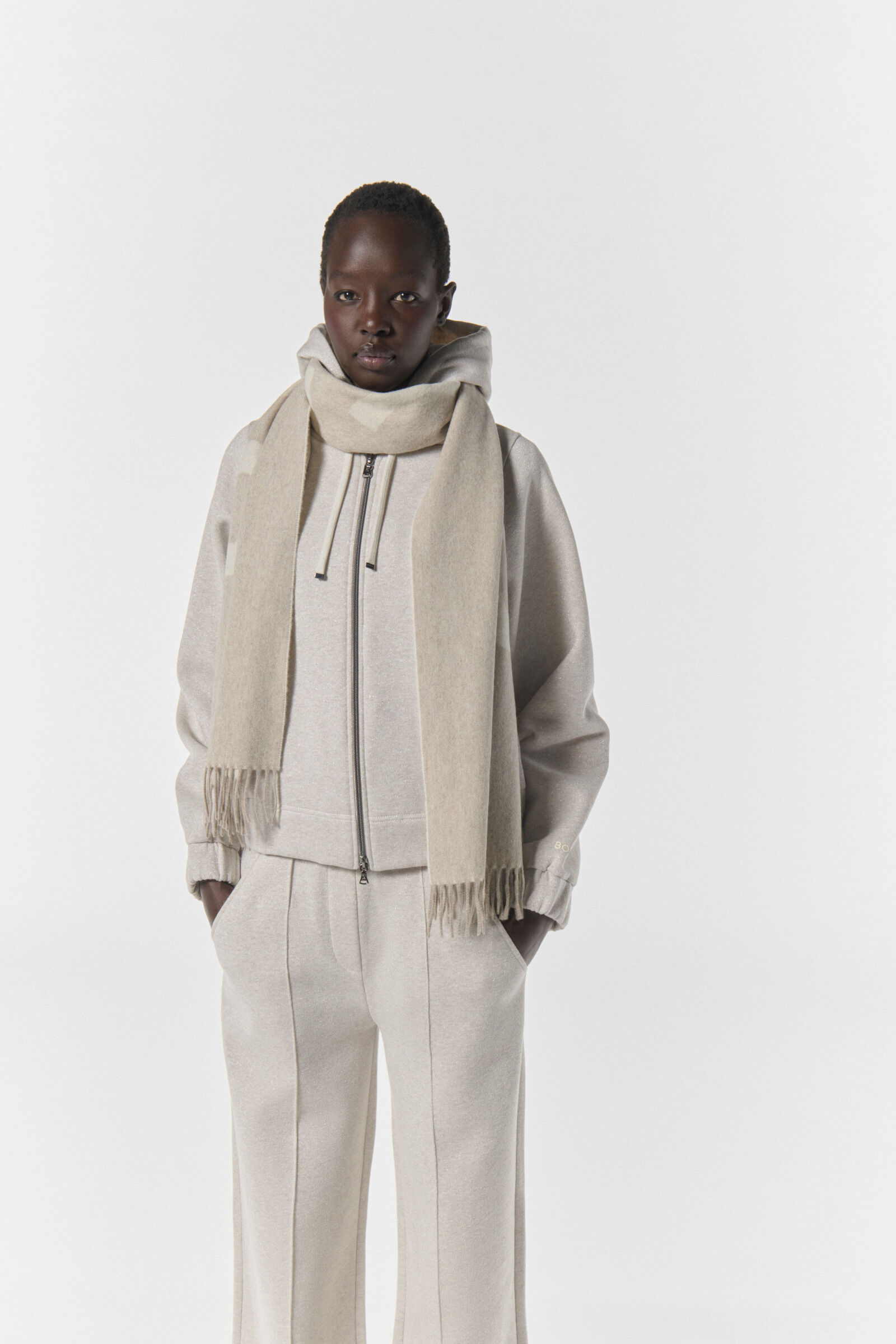 Talli jersey jacket Greige