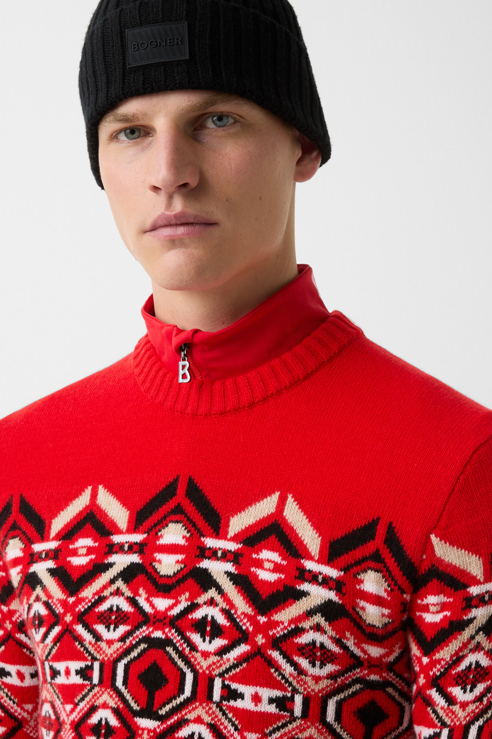 Norwegian pullover Luci Red/black