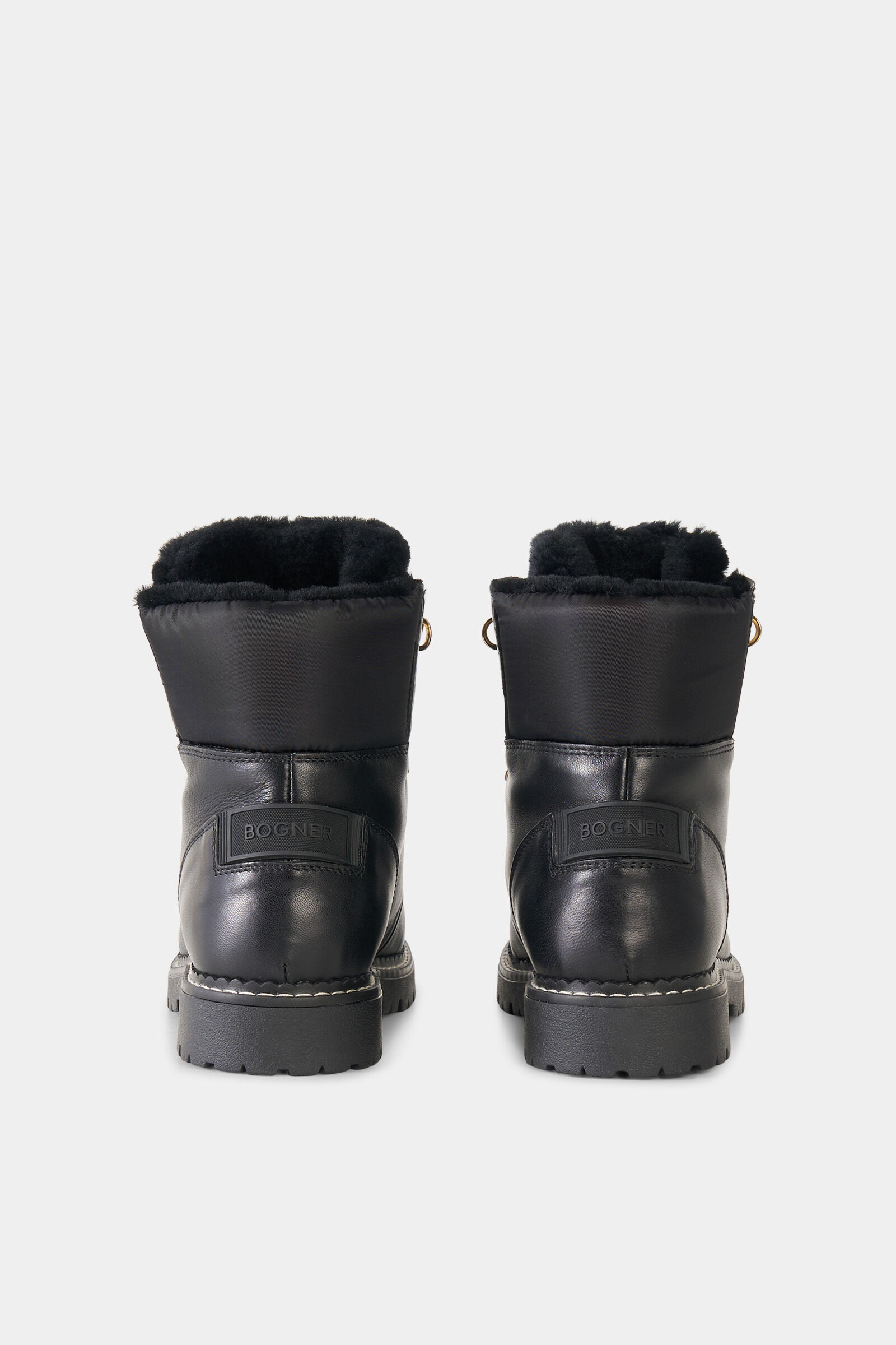 Andermatt lace-up boots with spikes Black