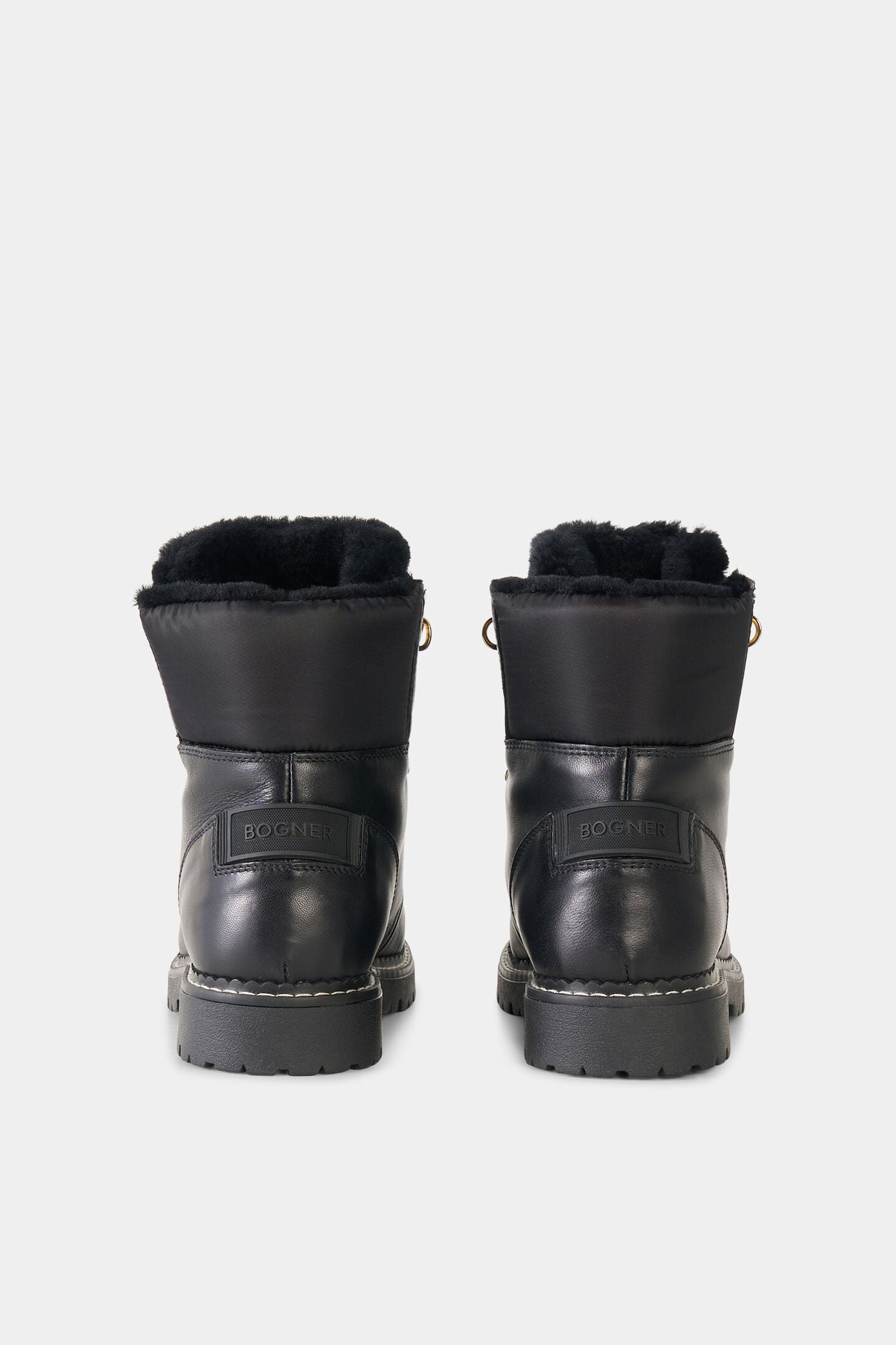 Andermatt lace-up boots with spikes Black