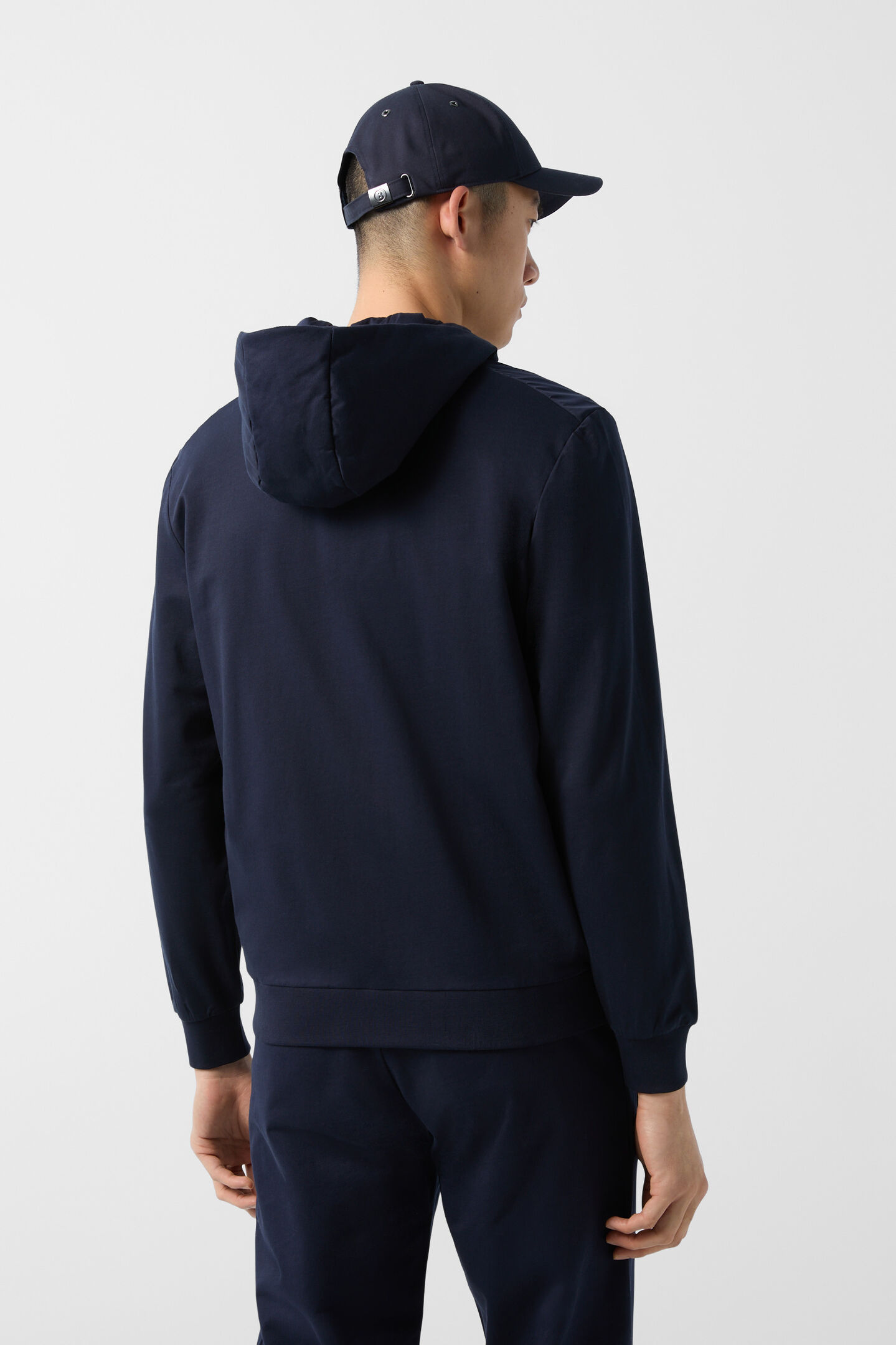 Devon hybrid jersey jacket Navy blue