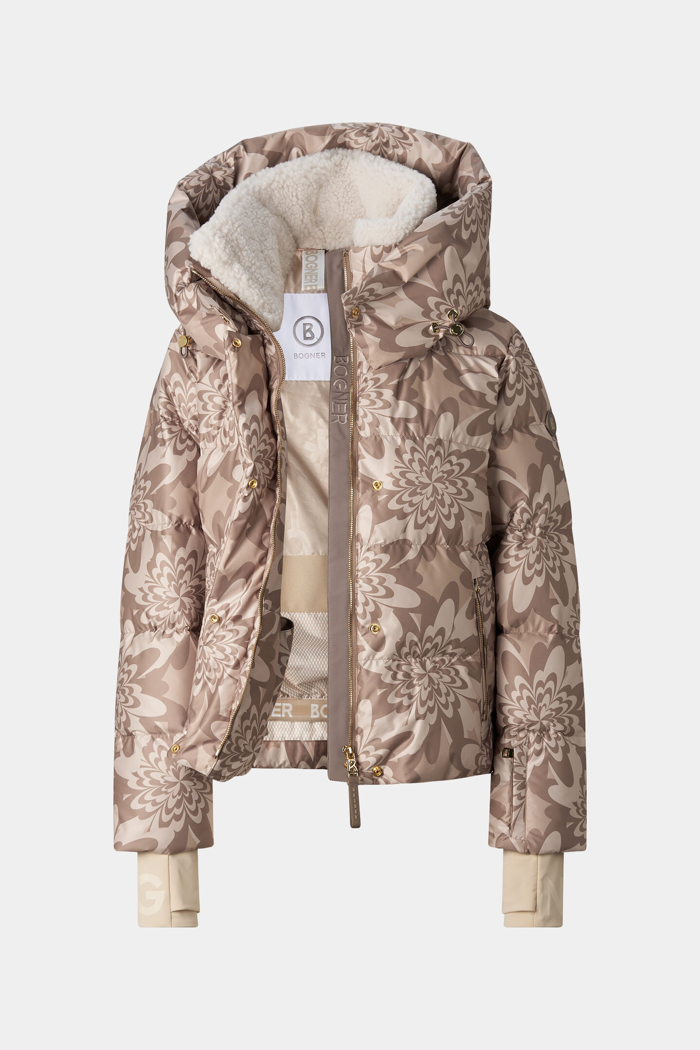 Ski-Daunenjacke Naia Hazel/Beige