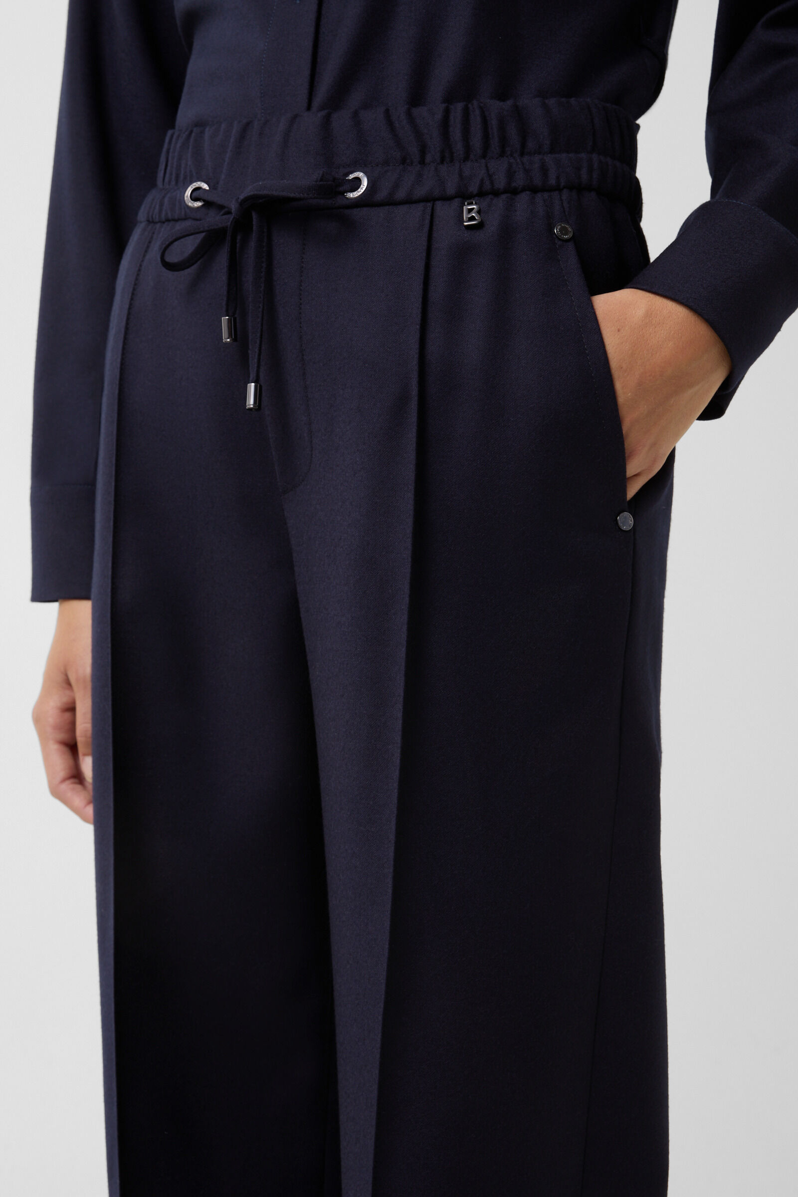 Ella flannel trousers Navy blue