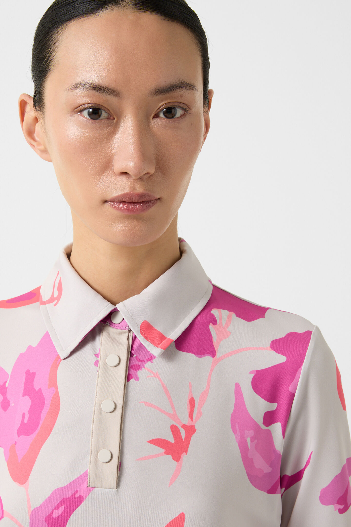 Funktions-Polo-Kleid Linny Beige/Pink