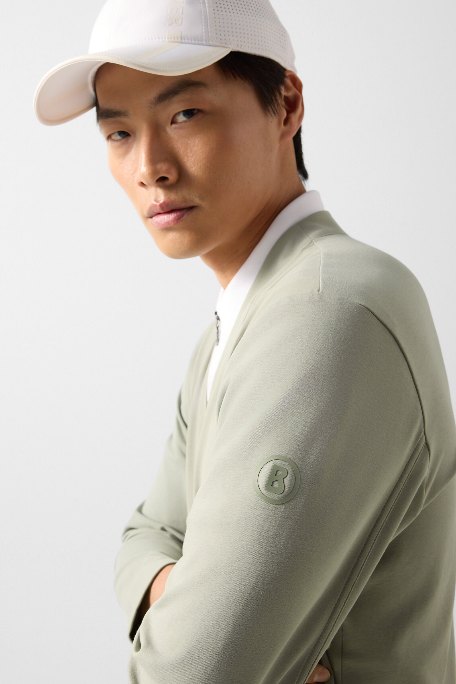 Dario sweat cardigan Eucalyptus