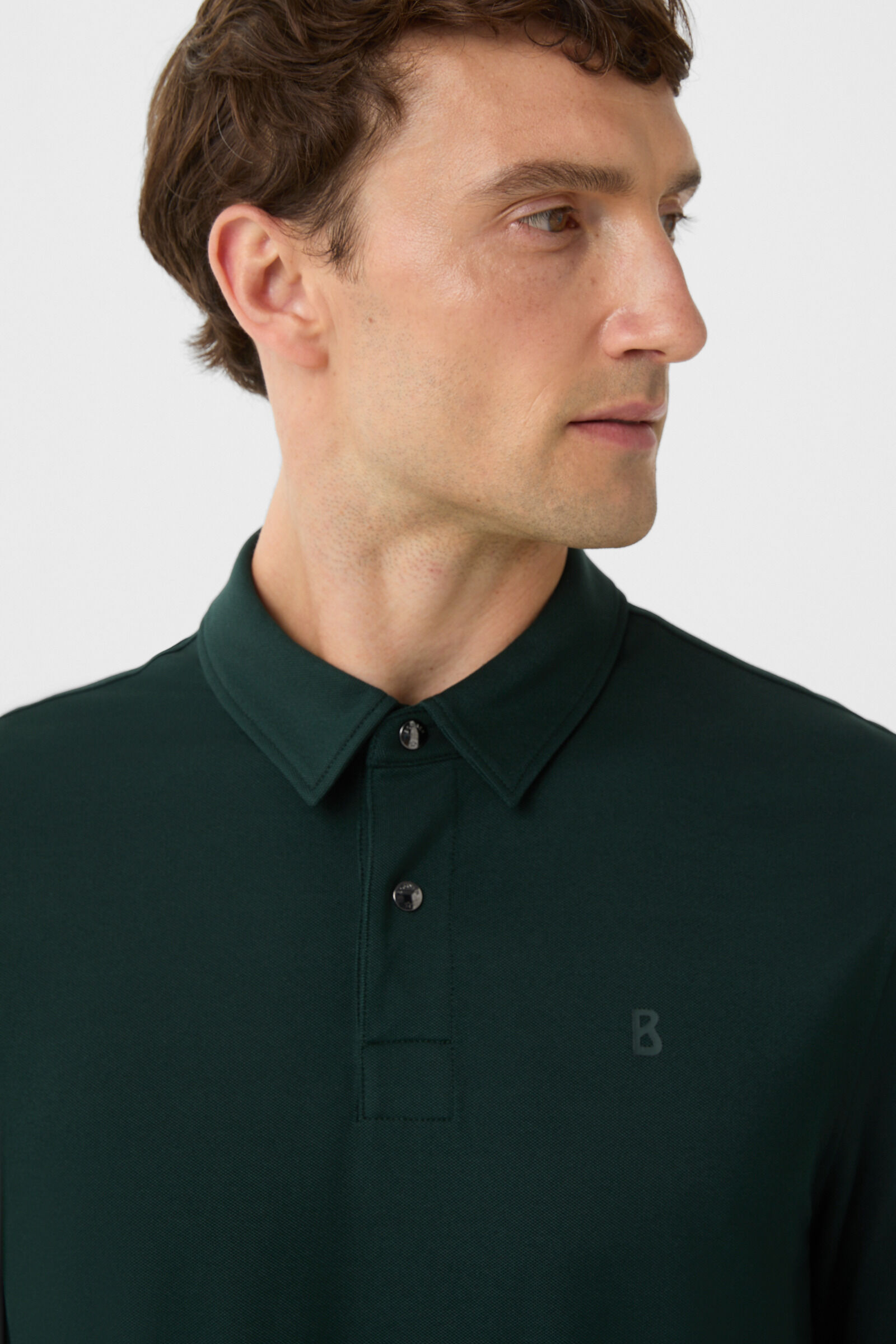 Timon polo long-sleeved top Dark green