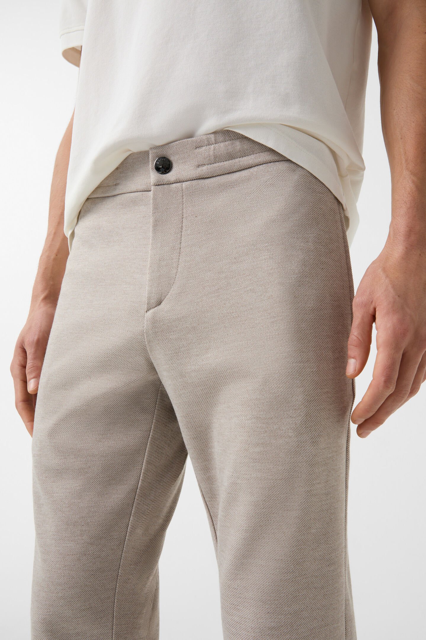 Twill broek Riley Actief Beige