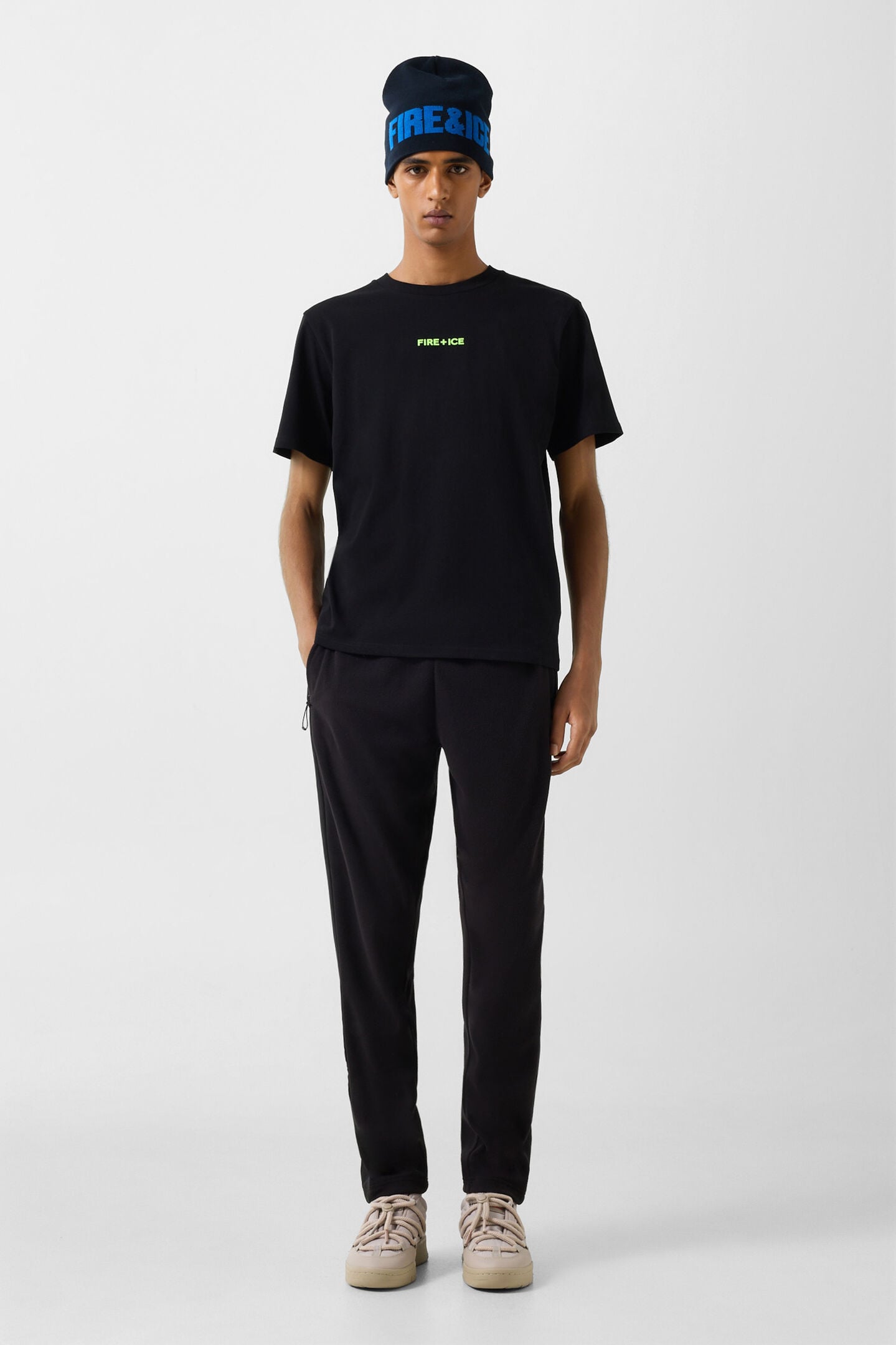 Baumwoll-T-Shirt Mick Schwarz