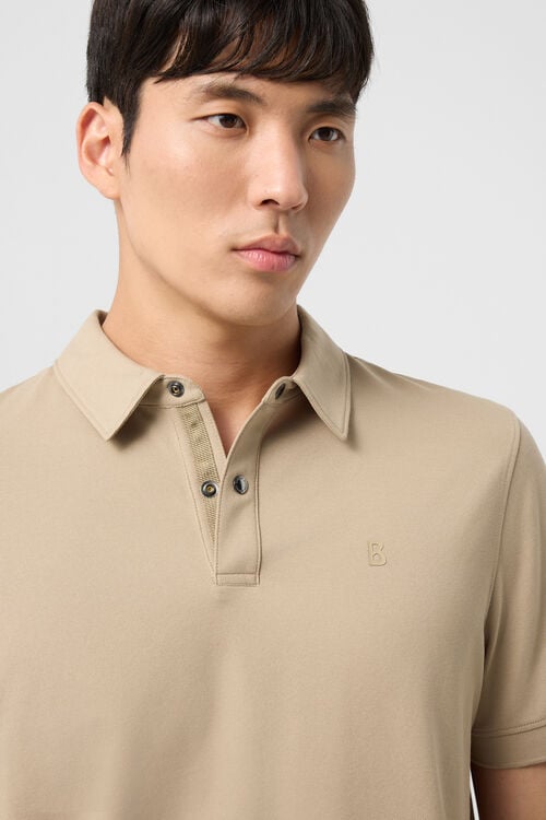 Piqu&eacute;-Polo-Shirt Timo Beige