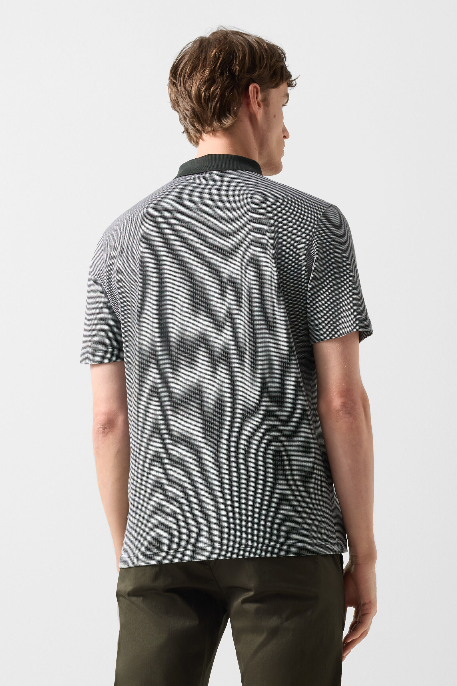 Wynn polo shirt Olive green/white