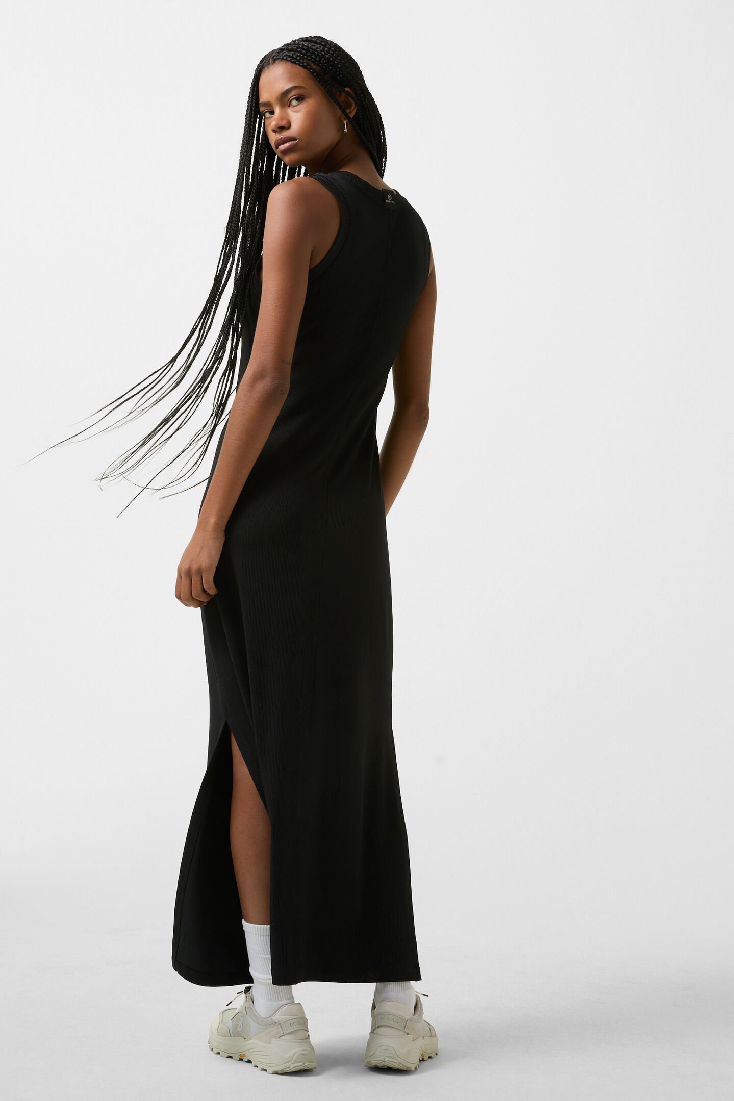 Rippstrick-Kleid Eleen Schwarz