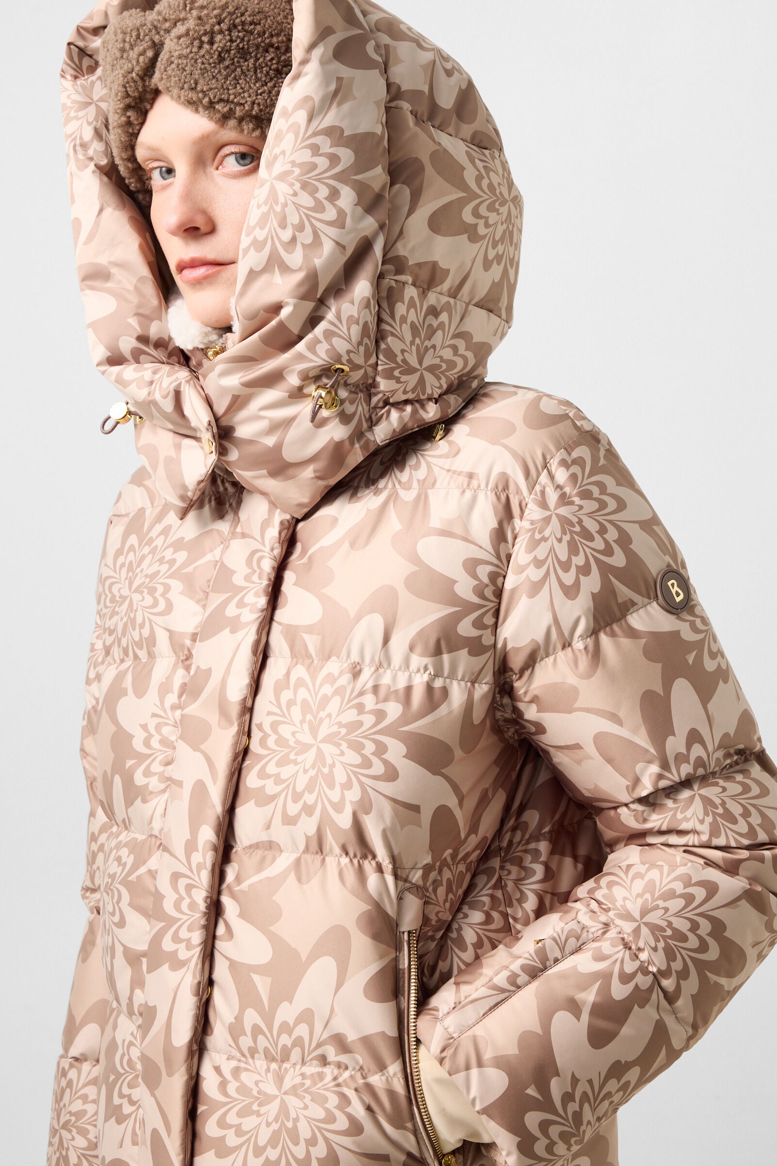 Naia Down Ski Jacket Hazel/Beige
