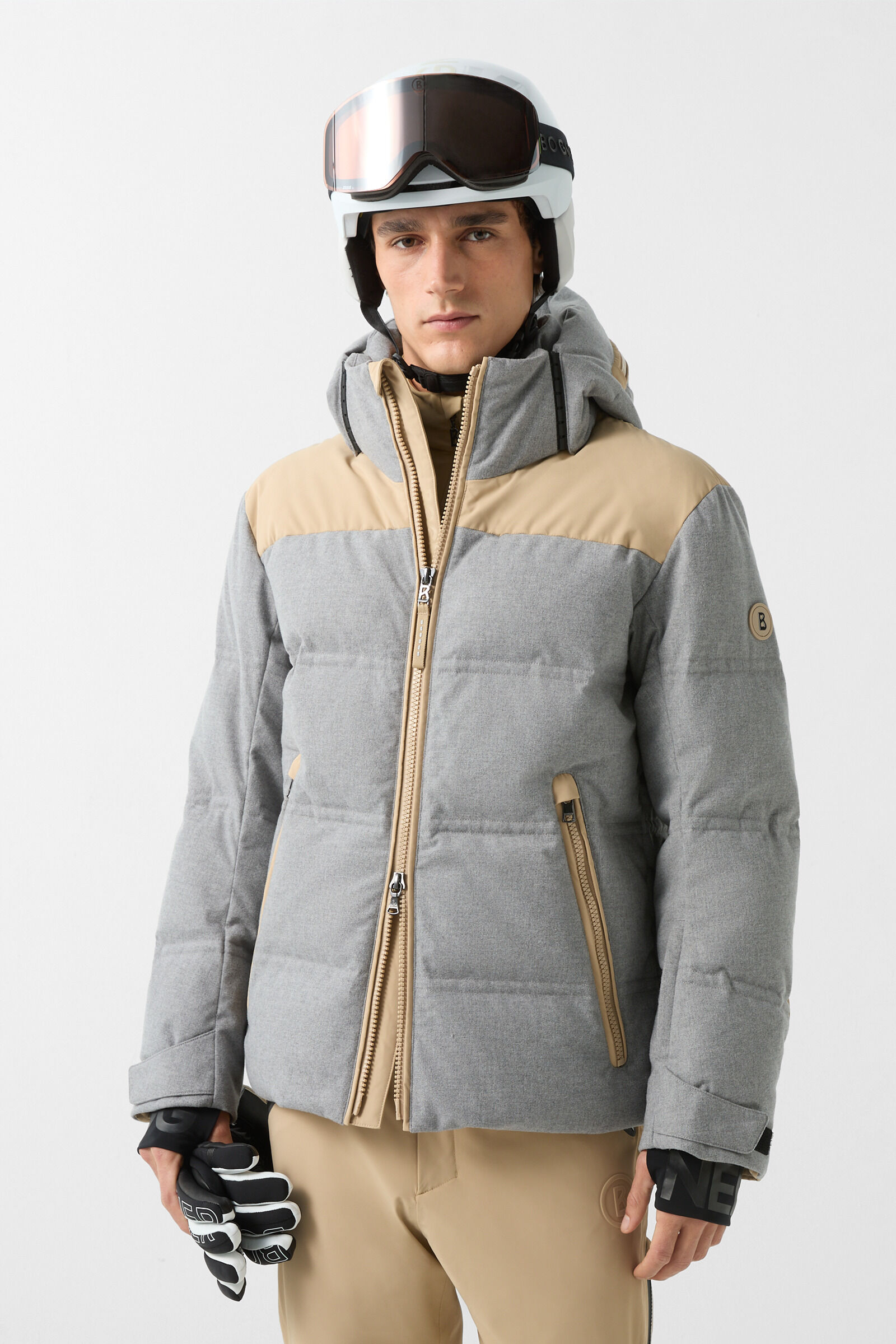 Wali down ski jacket Grey/beige