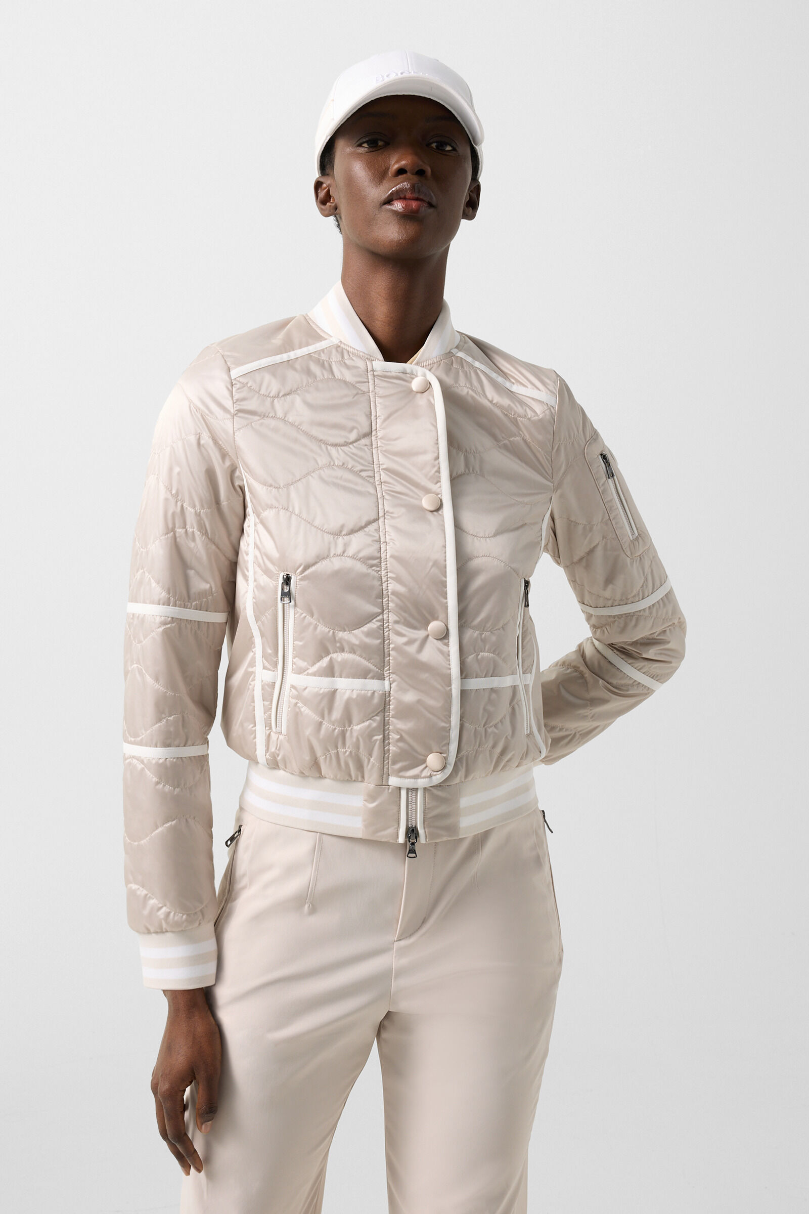 Lia quilted jacket Sand