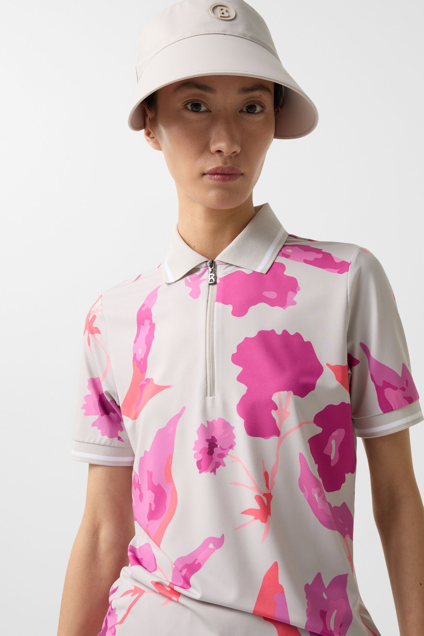 Calista functional short-sleeved top Sand/Pink