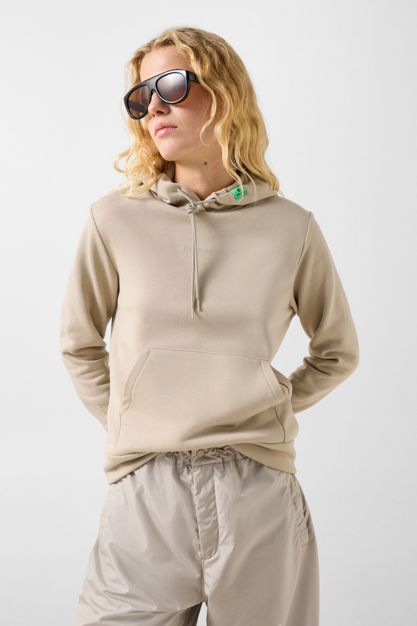 Nila cotton hoodie Beige
