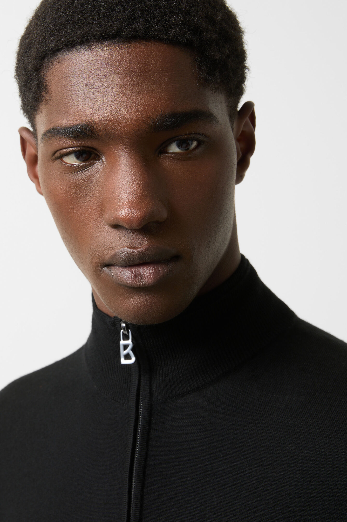 Ouri Half-zippered sweater Black