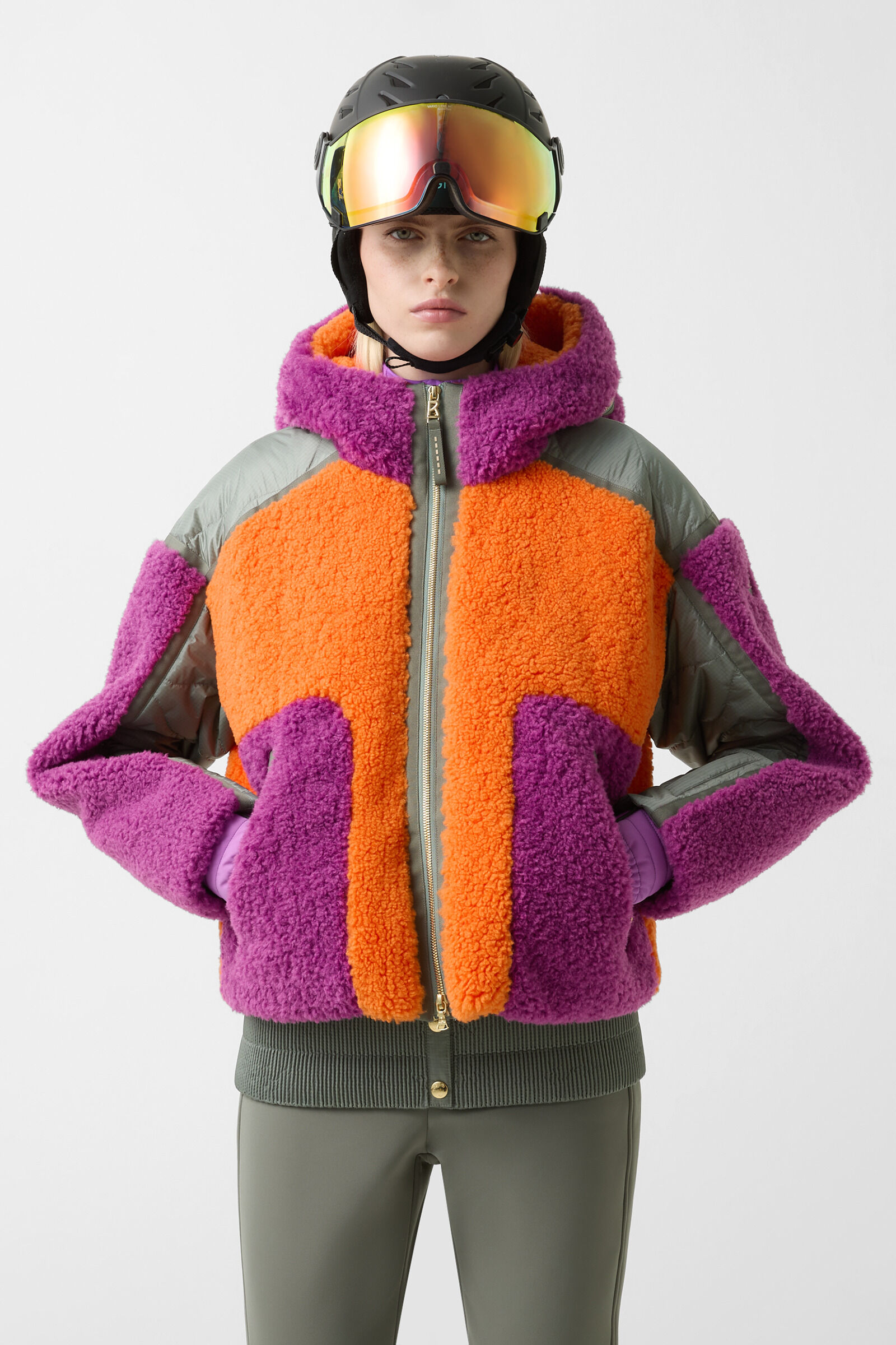 Kora ski jacket Orange/purple