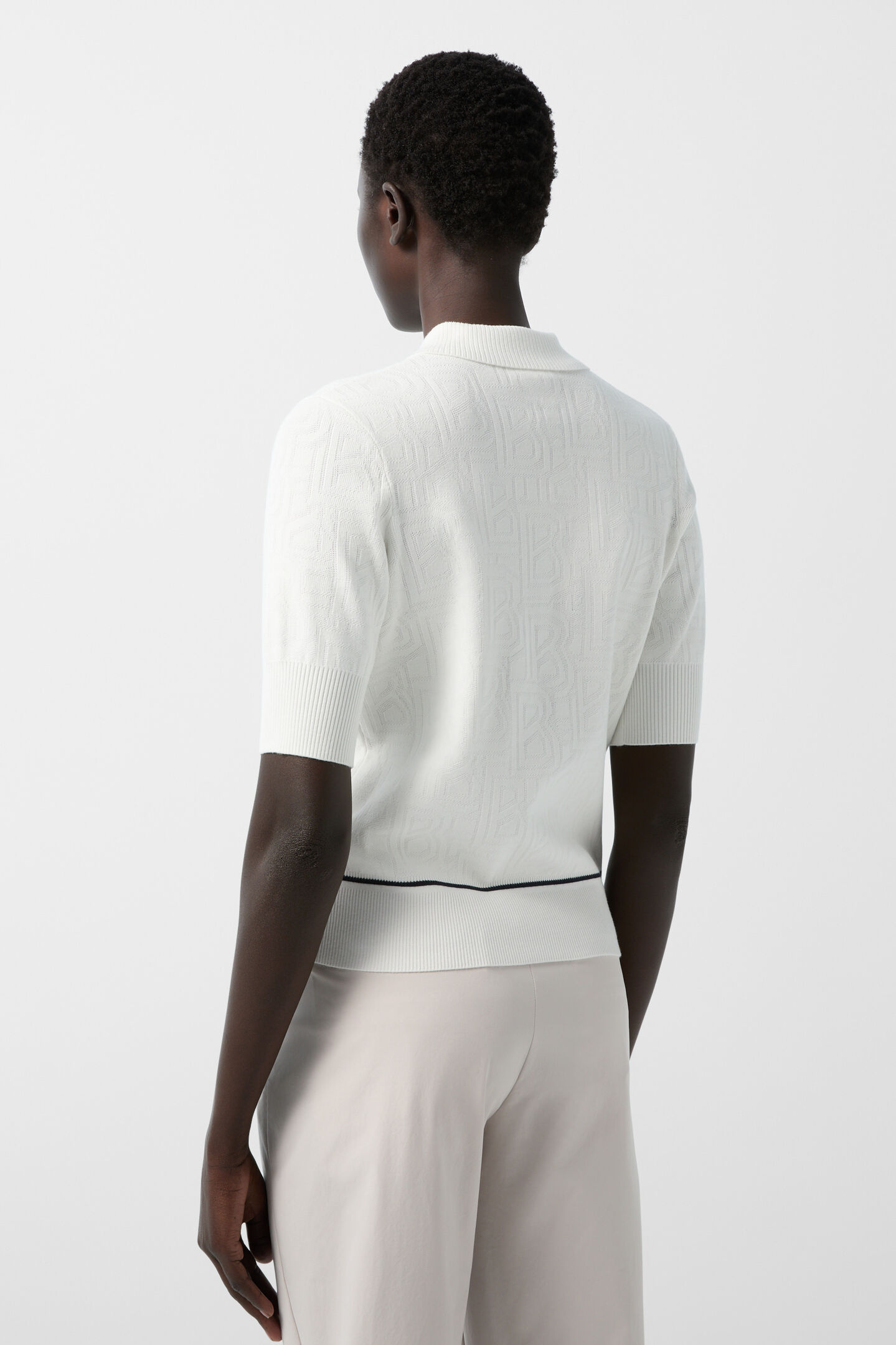 Maia knitted polo shirt Off-white