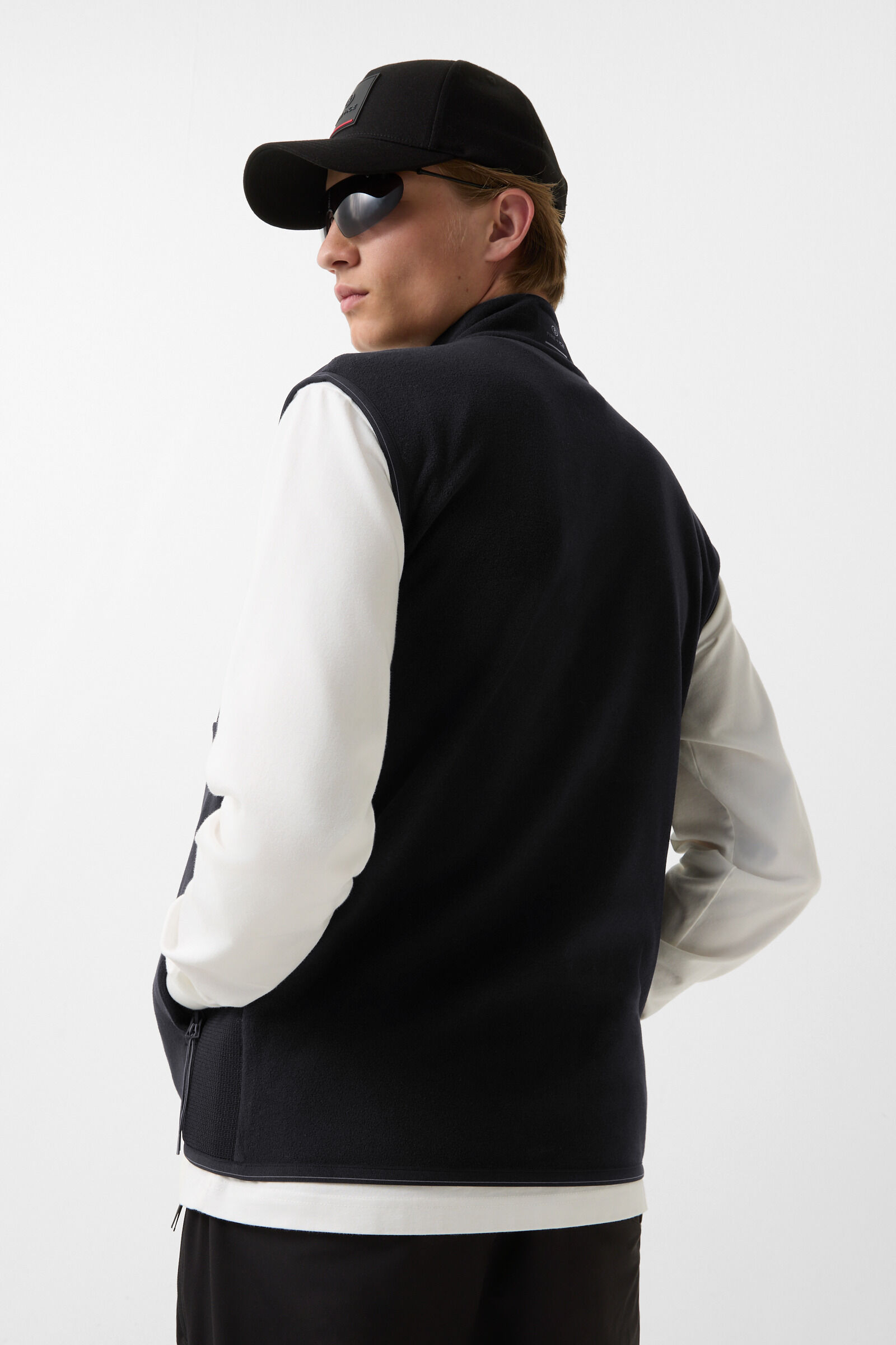 Lais hybrid fleece waistcoat Black