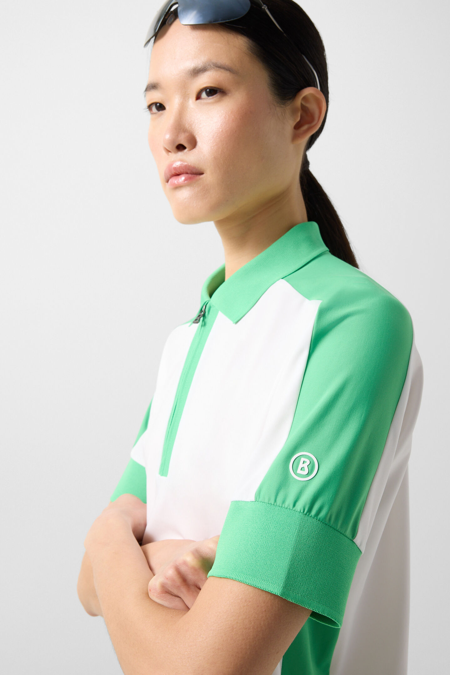 Arabell functional short-sleeved top White/green