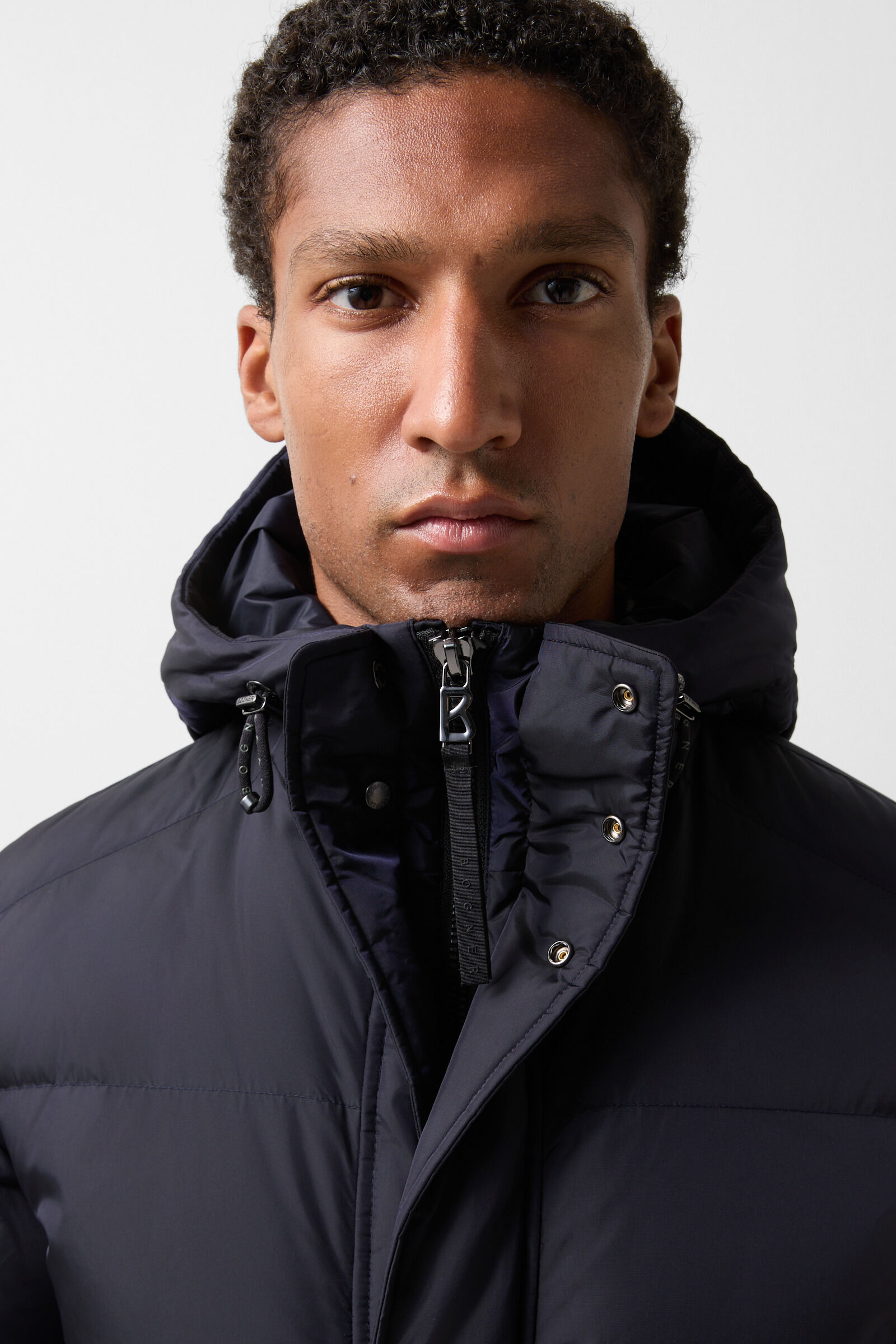 Jones down short coat Navy blue